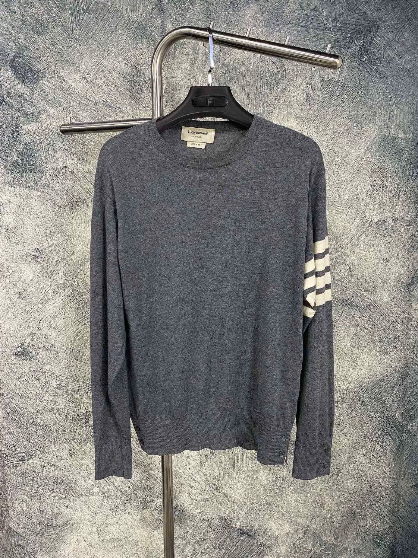 Thom Browne Thom Browne Gray Crewneck Sweatshirt Size US M / EU 48-50 / 2 - 1 Thumbnail