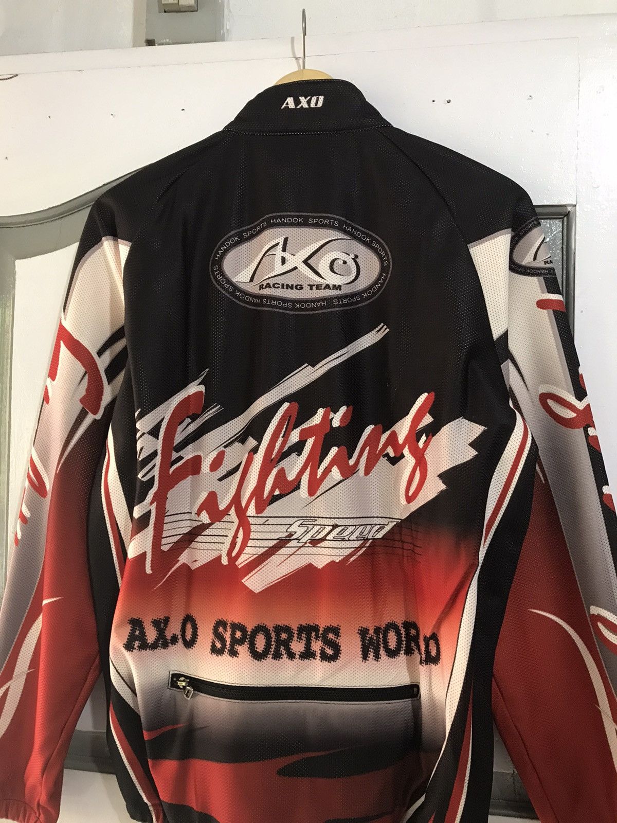 Fox Racing × Sports Specialties Vintage 90s Axo Sports World Fighting Jacket Size US L / EU 52-54 / 3 - 4 Thumbnail