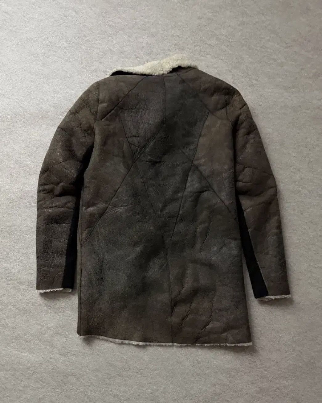 Helmut Lang Helmut Lang Asymmetric Shearling Lambskin Leather Jacket Size S / US 4 / IT 40 - 2 Thumbnail