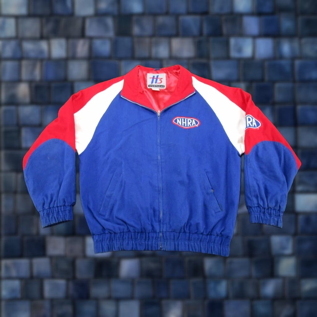 Vintage VINTAGE NHRA JACKET Men Bomber Jacket NHRA Size L Blue 90s Racing Logo Size US L / EU 52-54 / 3 - 1 Thumbnail