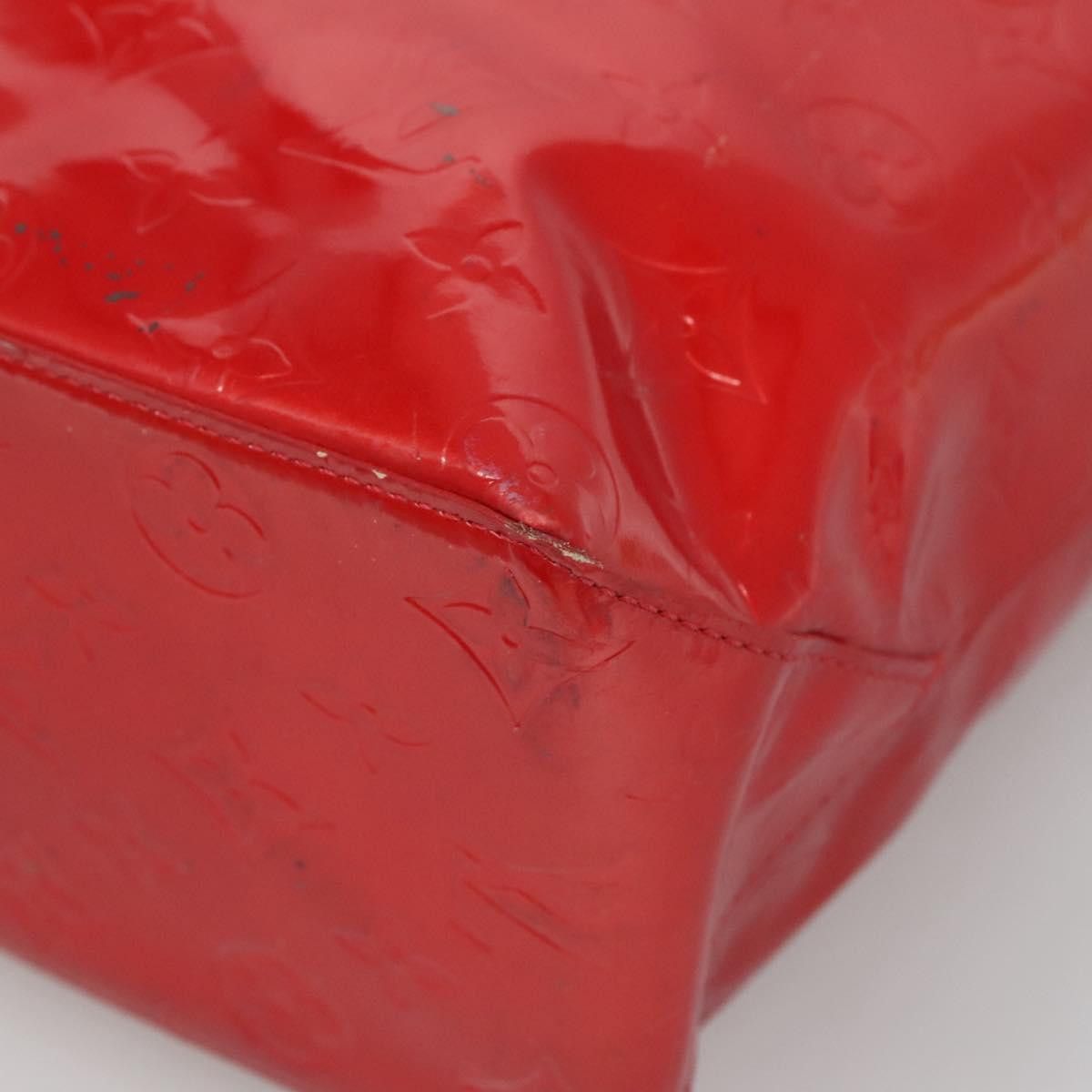 Louis Vuitton LOUIS VUITTON Monogram Vernis Reade MM Hand Bag Red Rouge Size ONE SIZE - 15 Thumbnail