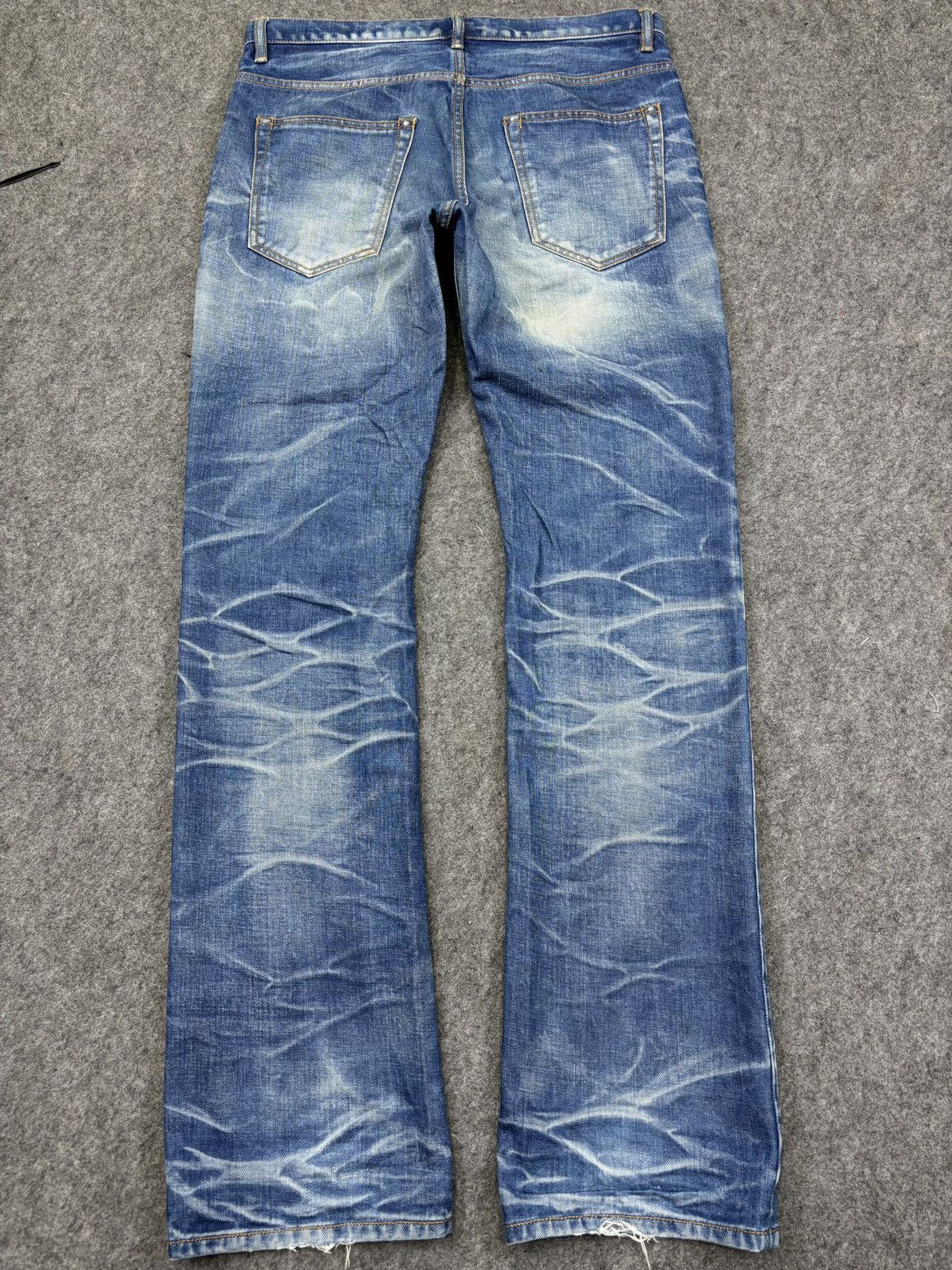 Japanese Brand 💥Insane Style💥fin&Sons Japan Smoky Fades Denim K6 Size US 34 / EU 50 - 15 Thumbnail