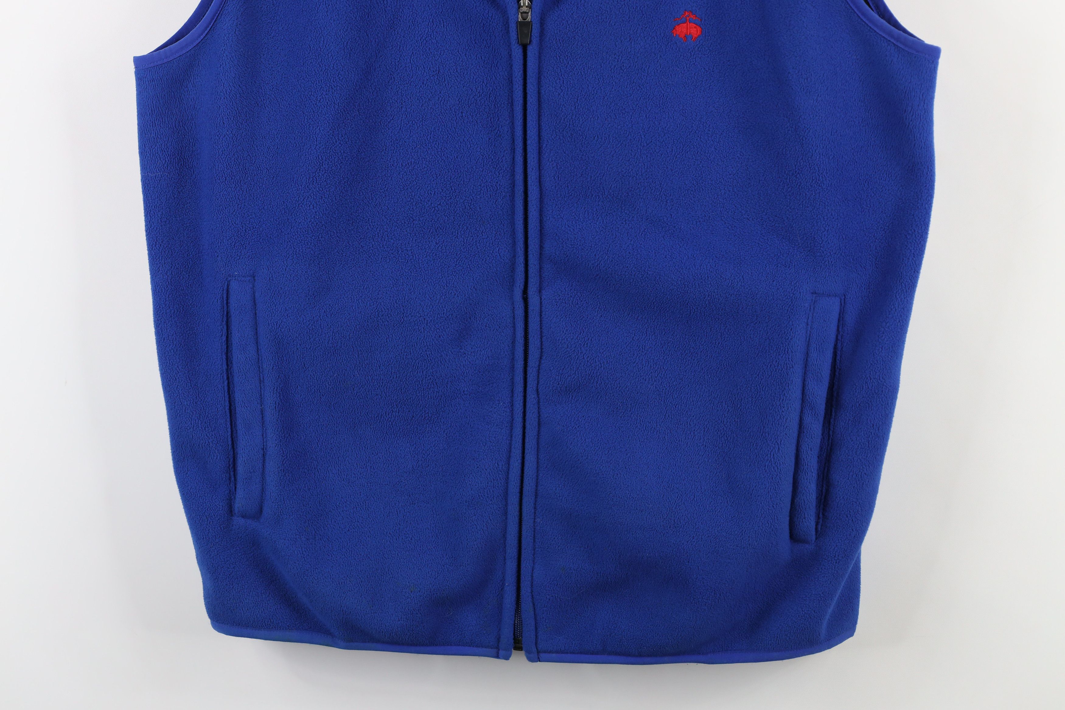 Brooks Brothers × Vintage Brooks Brothers Full Zip Fleece Vest Jacket Royal Blue Size US L / EU 52-54 / 3 - 3 Thumbnail