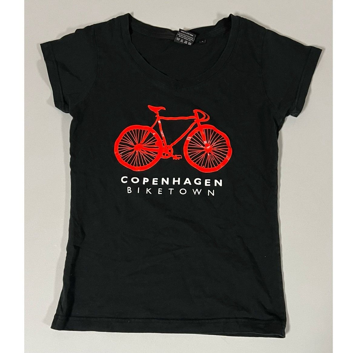 Fox Racing Black ‘Copenhagen, Bike Town’ Bicycle T-Shirt Tee Size S 🚴‍♀️✨ Size S / US 4 / IT 40 - 1 Thumbnail