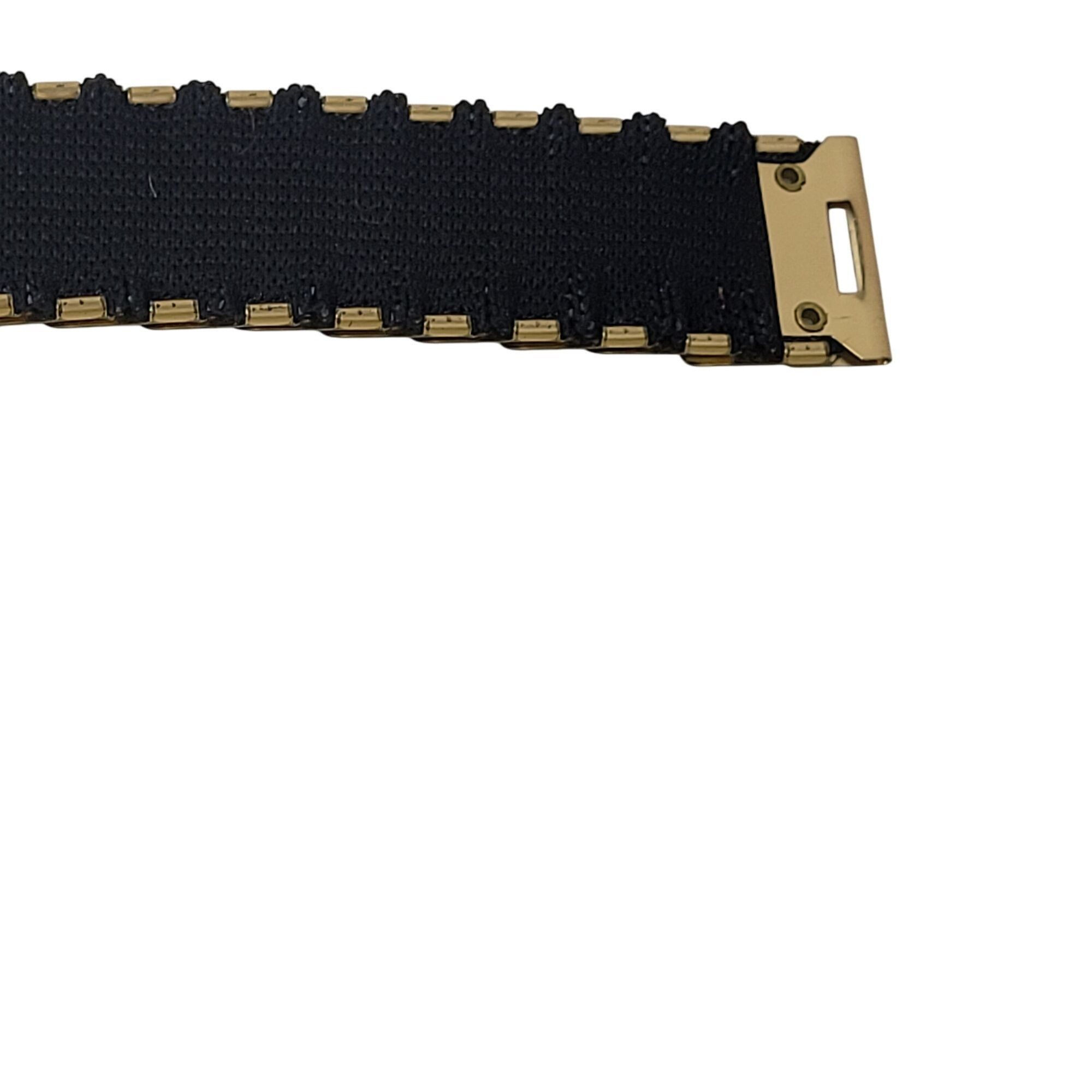 Vintage Vtg 70s Gold Metallic Snake Scale Stretch Belt Sz S Heart Bu Size ONE SIZE - 6 Thumbnail