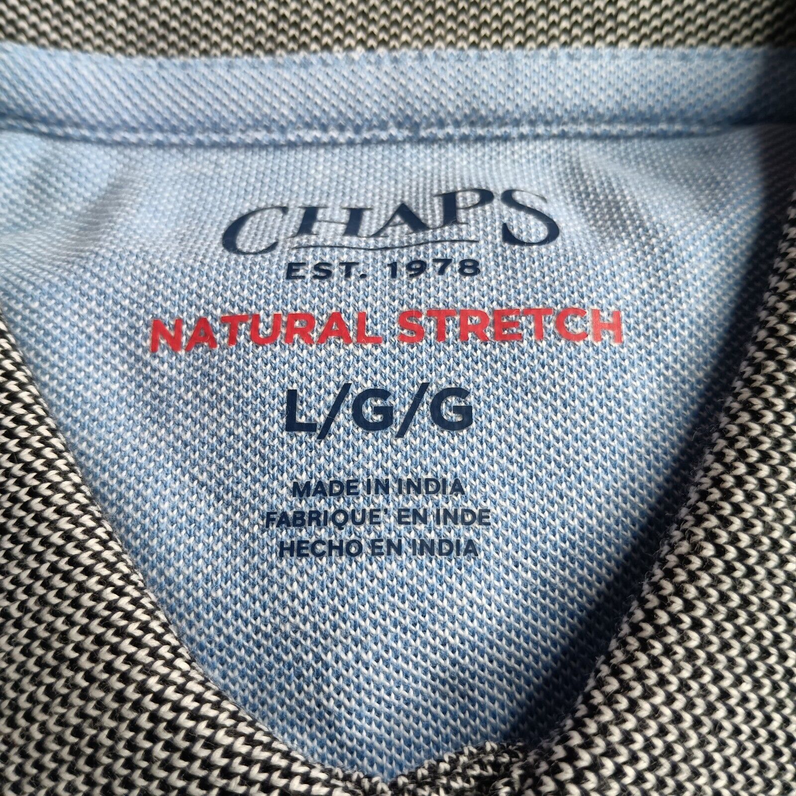 Chaps Chaps Polo Shirt Men's L Large Gray Black Natural Stretch Size US L / EU 52-54 / 3 - 3 Thumbnail