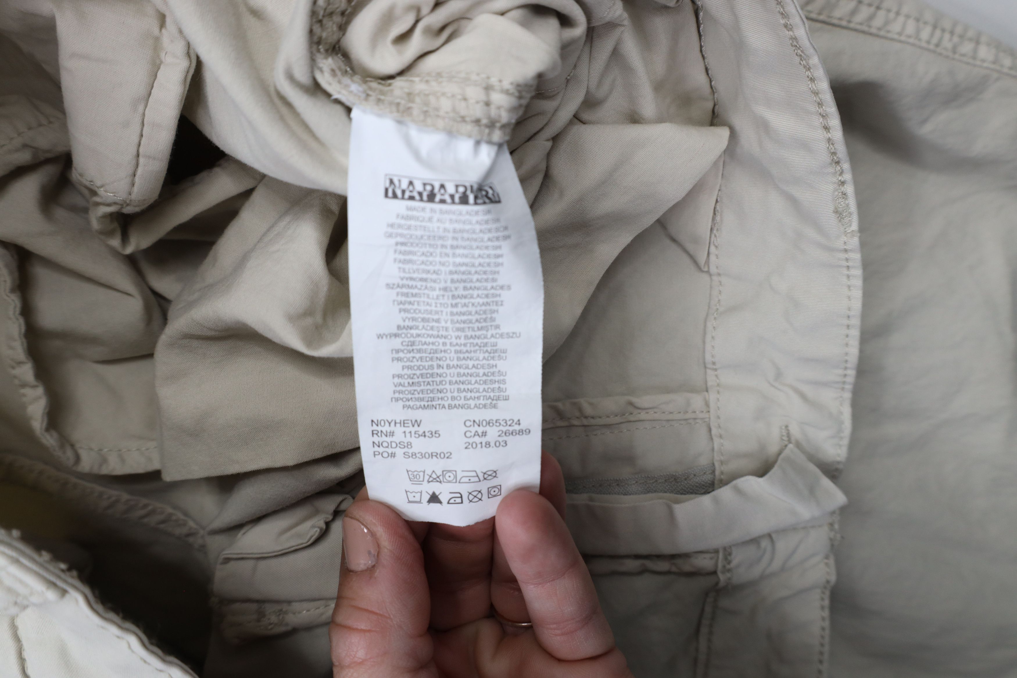 Napapijri × Vintage Napapijri Geographic Outdoor Hiking Trail Chino Pants Beige Size US 40 / EU 56 - 7 Thumbnail