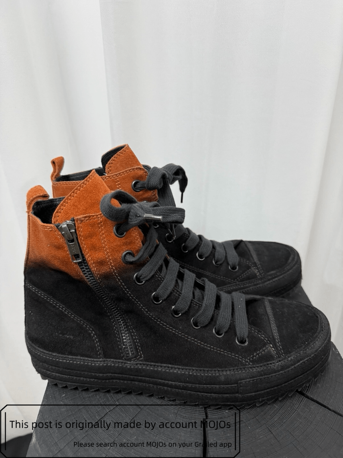 Ann Demeulemeester Sz 41 Ann Demeulemeester Orange Fading Suede Hi-top Size US 8 / EU 41 - 8 Thumbnail