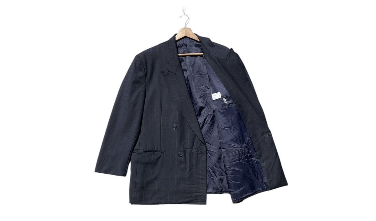 Pierre Cardin RARE🔥 Pierre Cardin Navy Pinstripe Double Breasted Blazer Size US L / EU 52-54 / 3 - 3 Thumbnail