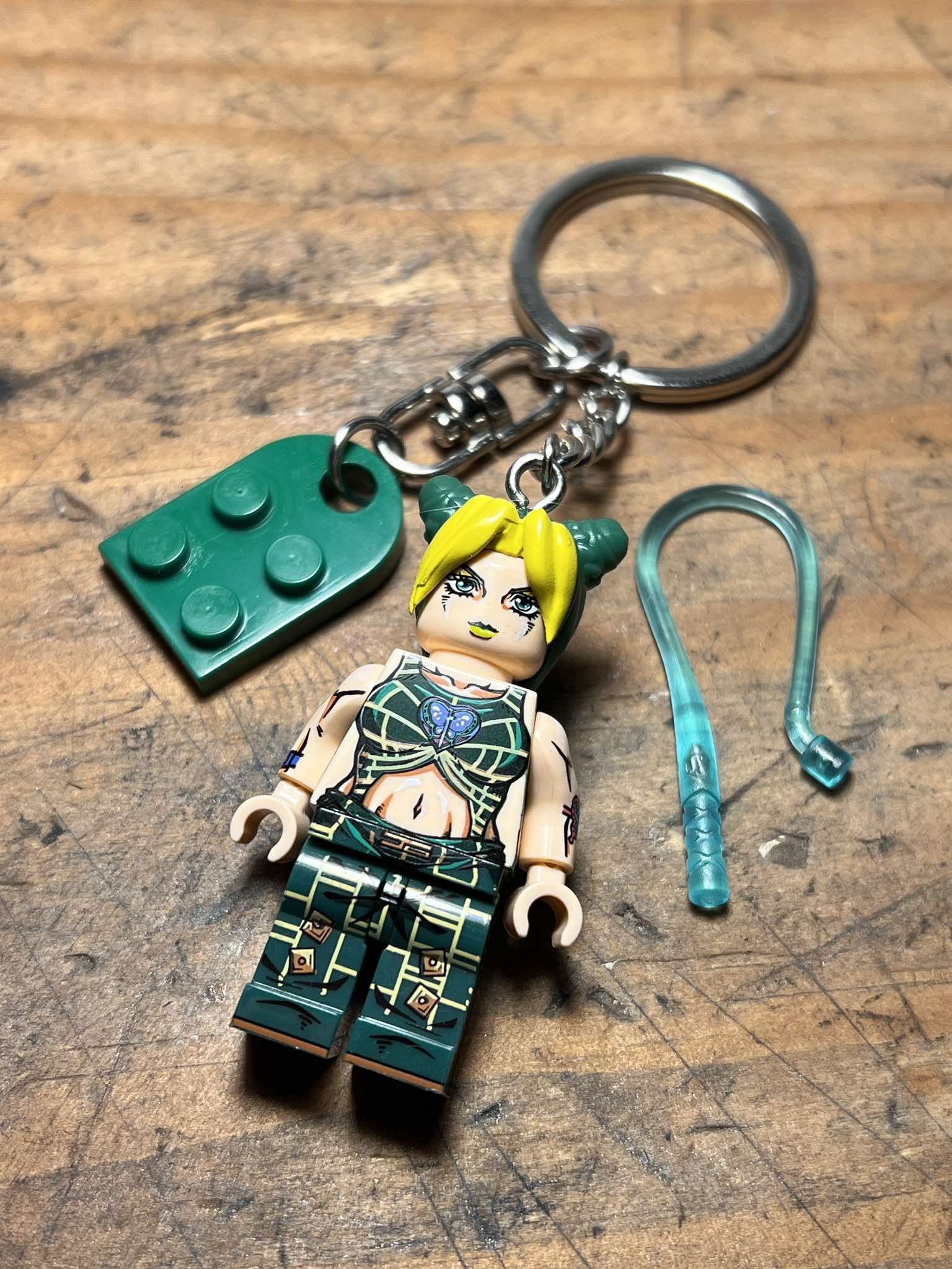 Anime Jojo Jolyne Anasui anime mini figurine keychain keyring Size ONE SIZE - 6 Thumbnail