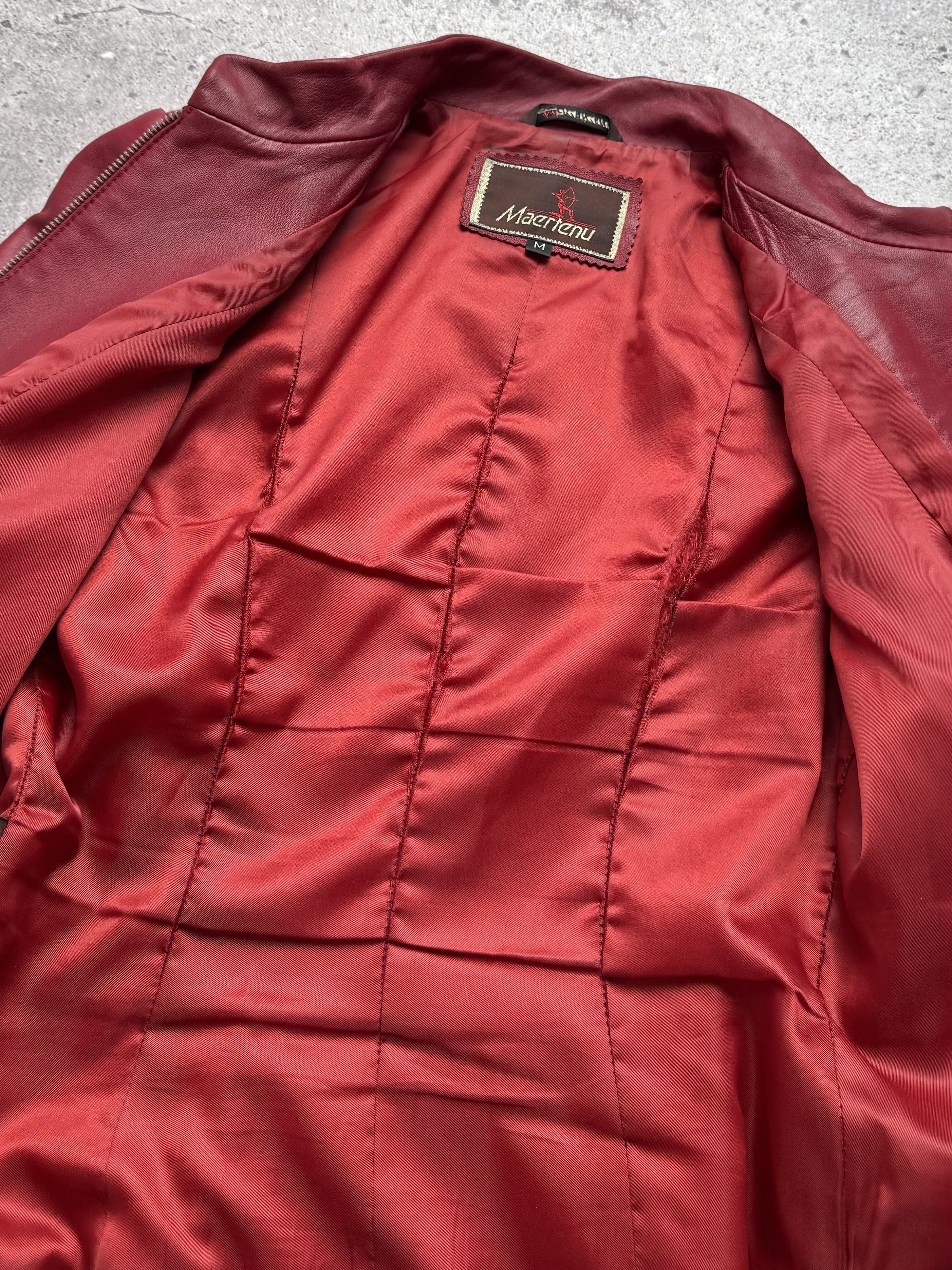 Vintage Vintage Cropped Leather Jacket C5(V409) Size M / US 6-8 / IT 42-44 - 7 Thumbnail
