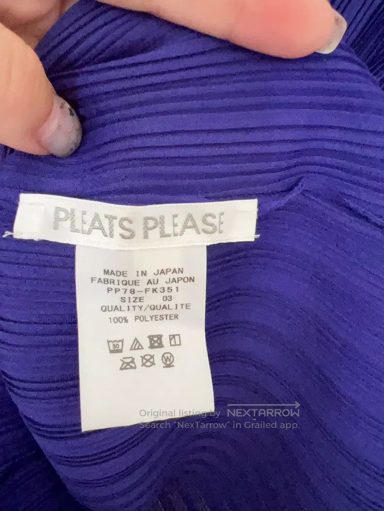 Issey Miyake Issey Miyake Blue-Purple Long Sleeve Size L / US 10 / IT 46 - 2 Thumbnail