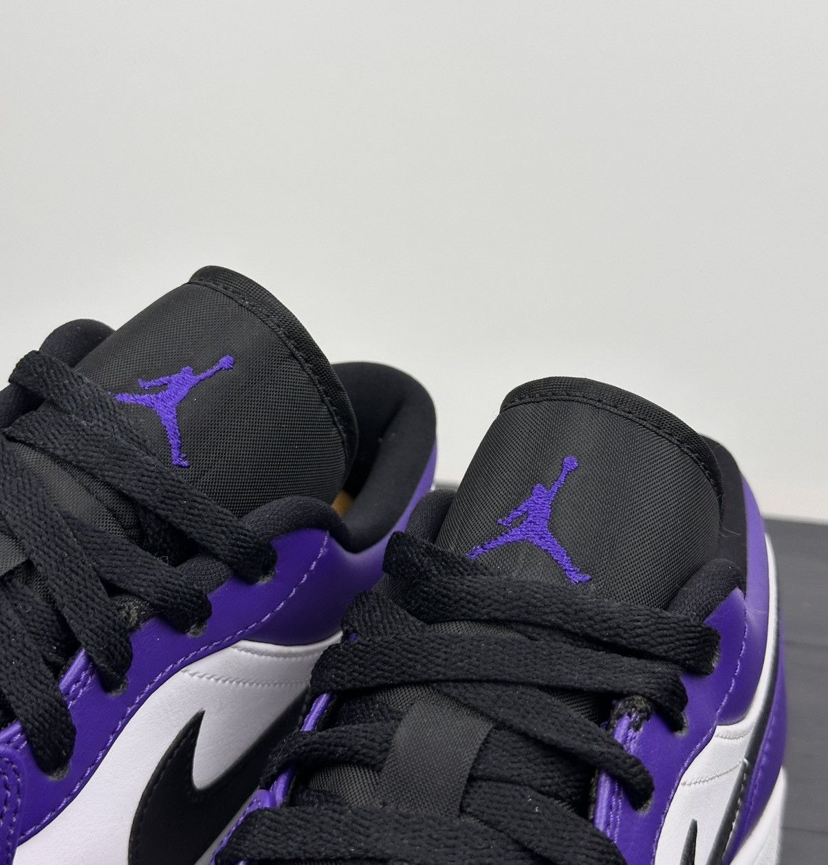 Nike Nike Air Jordan 1 Low Leather Court Purple White Black Sz 9 Size US 9 / EU 42 - 9 Thumbnail