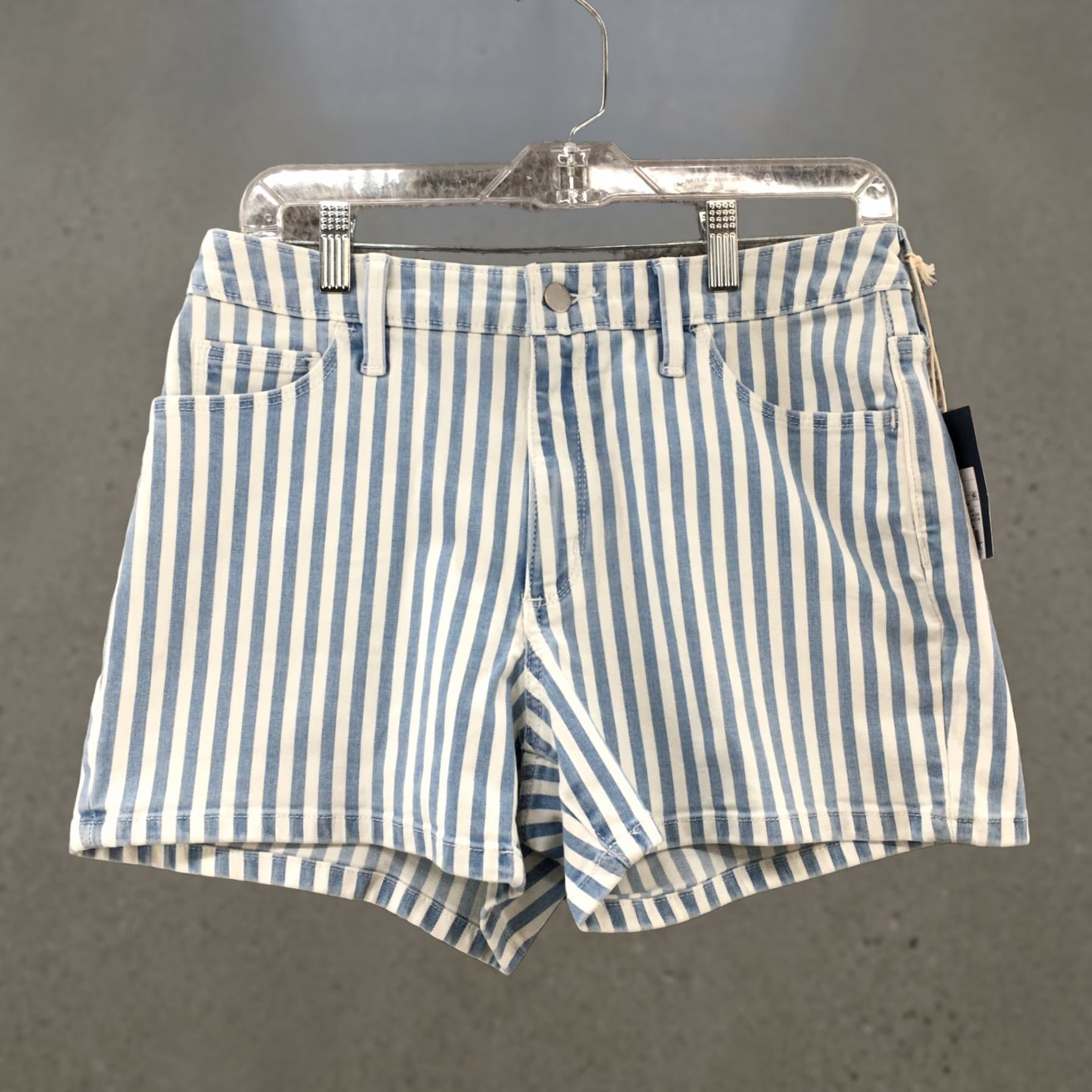 Vintage Universal Thread Mom Shorts Womens 8/29R Blue Striped Cotton Blend Mid Rise NEW Size 30" / US 8 / IT 44 - 1 Thumbnail