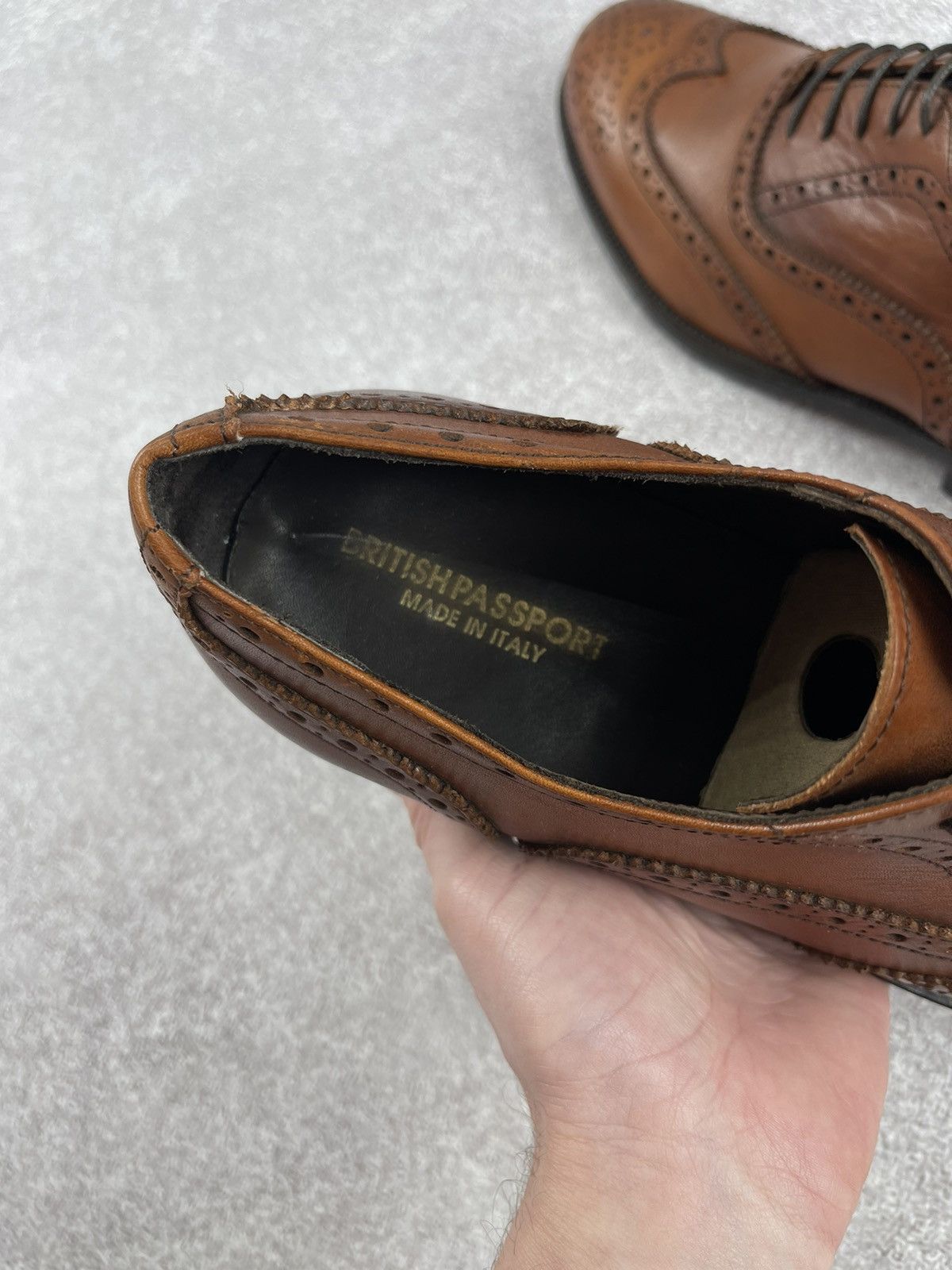 Designer × Vintage Vintage British Passport Leather Brogue Derby Men’s Shoes Size US 9 / EU 42 - 12 Thumbnail