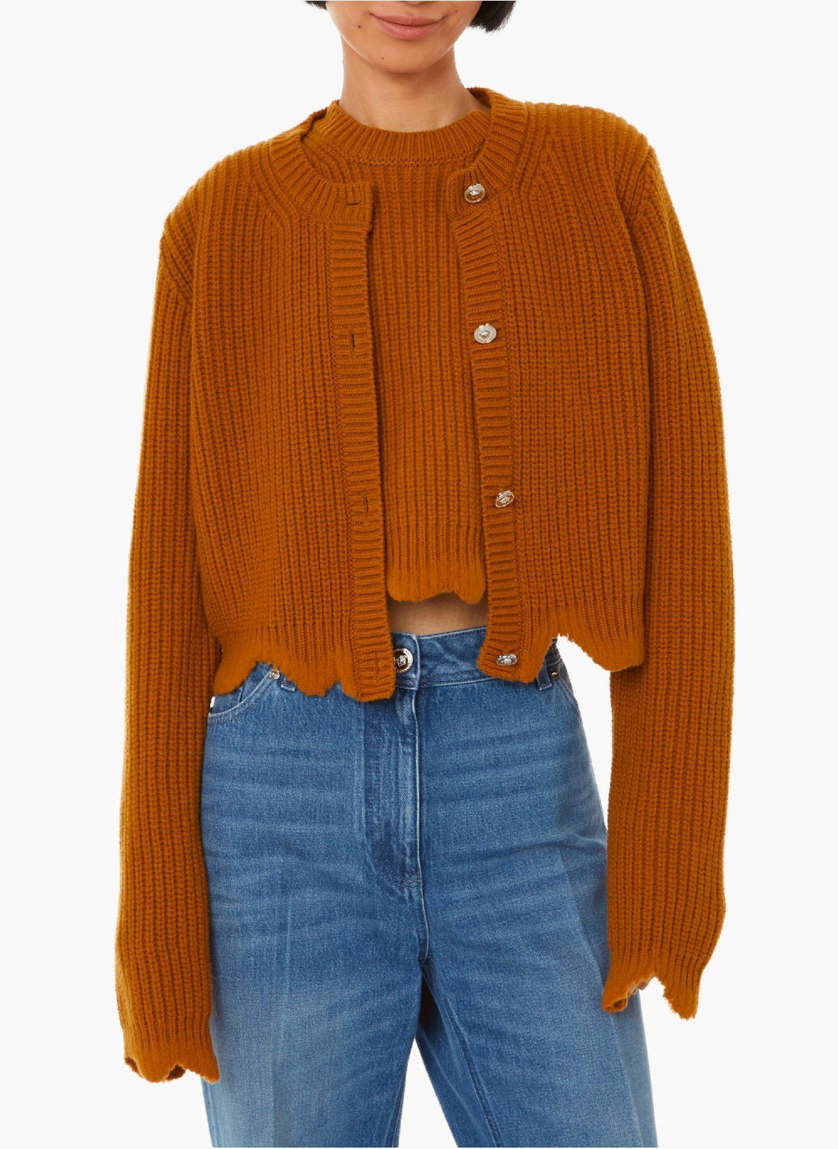 Versace Versace Wool Cardigan Medusa Buttons Camel Size XS / US 0-2 / IT 36-38 - 5 Thumbnail