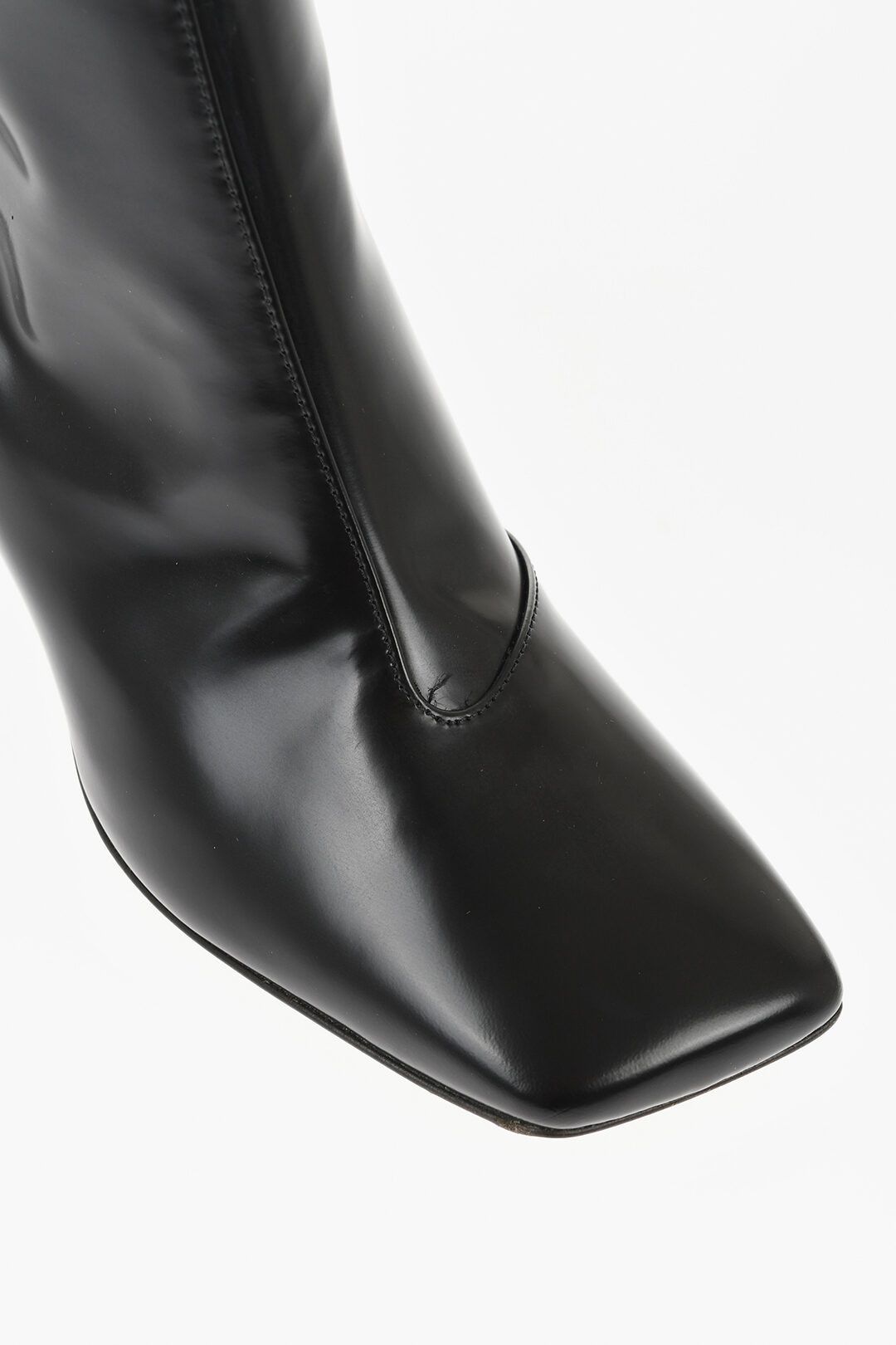 Maison Margiela og1mm1125 Brushed Leather Ankle Boots in Black Size US 9 / IT 39 - 4 Thumbnail
