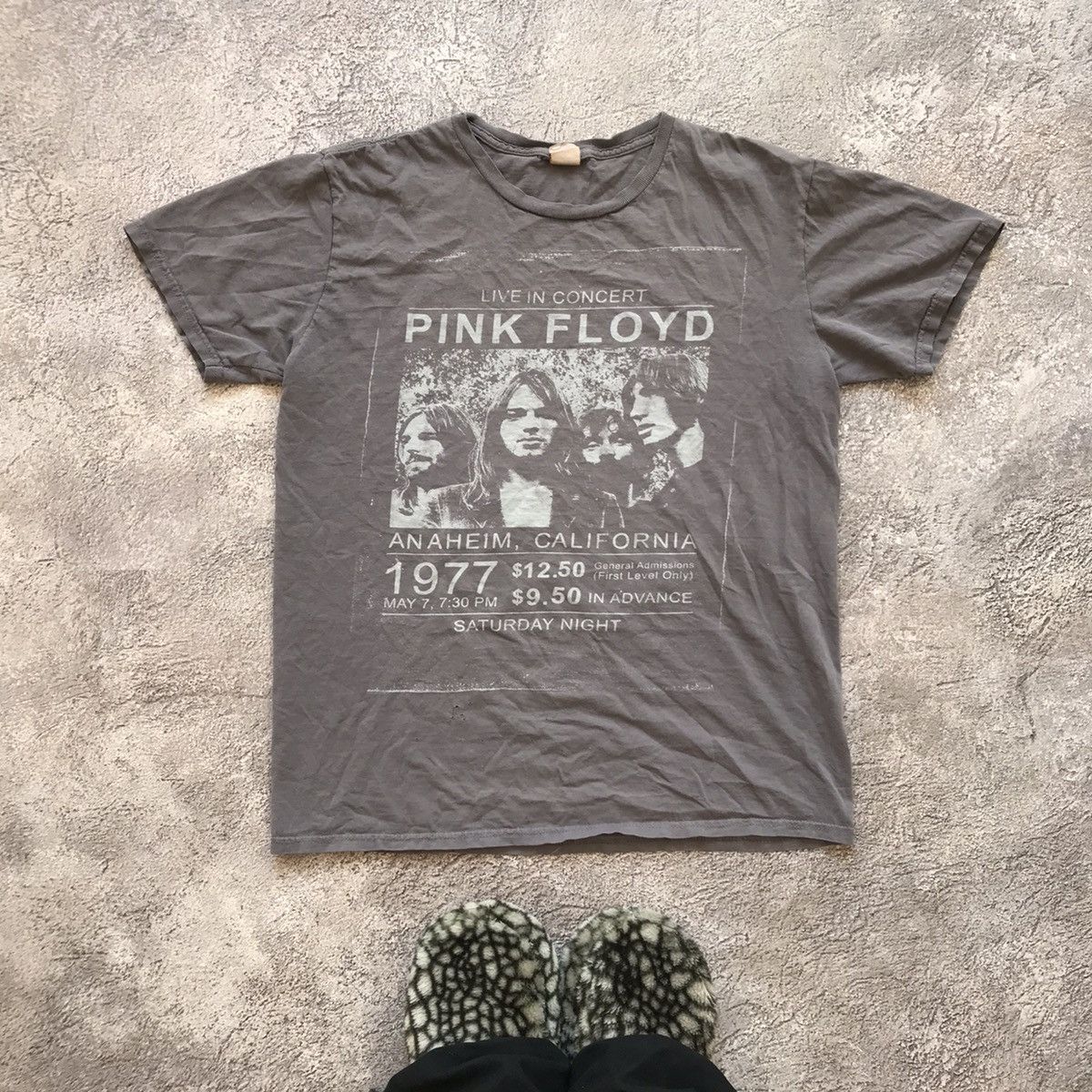 Vintage Pink Floyd Band Tee Sun Faded Graphic Grunge Slim M
