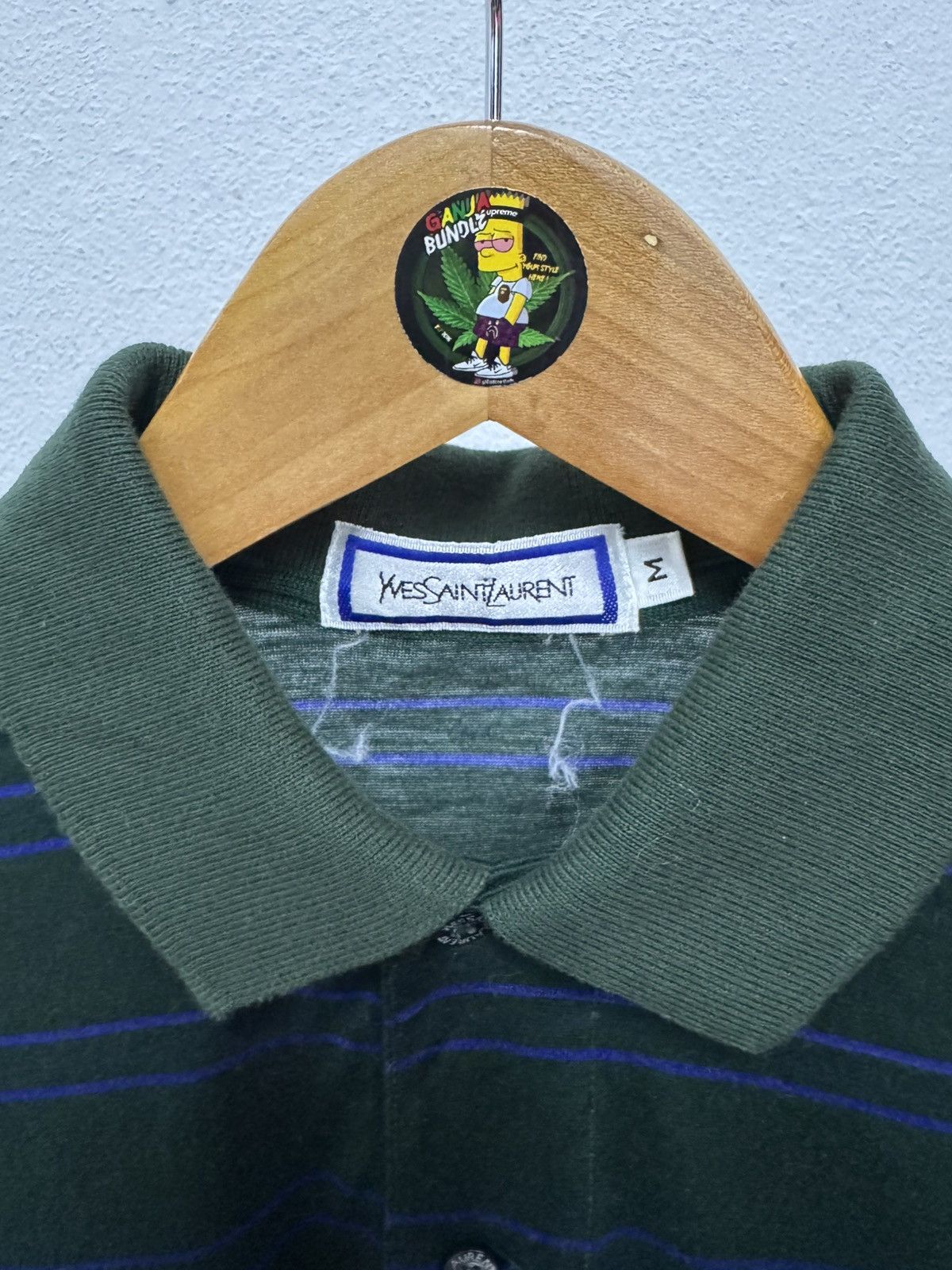 Yves Saint Laurent Vintage YSL Striped Polos Tee Size US M / EU 48-50 / 2 - 3 Thumbnail
