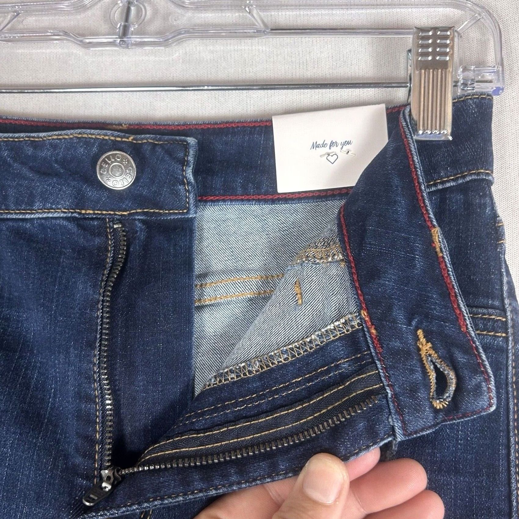 Vintage Cello Jeans Distressed Skinny Blue Denim High Rise 5 Regular Women NWT Jeans Shirt? Size 27" / US 4 / IT 40 - 4 Thumbnail