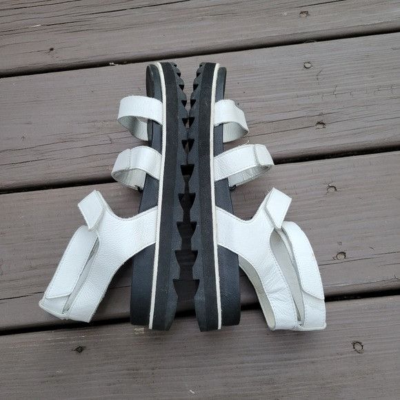 SOREL Sorel Roaming White Leather Hook and Loop Multi Strappy Plat Size US 8.5 / IT 38.5 - 4 Thumbnail