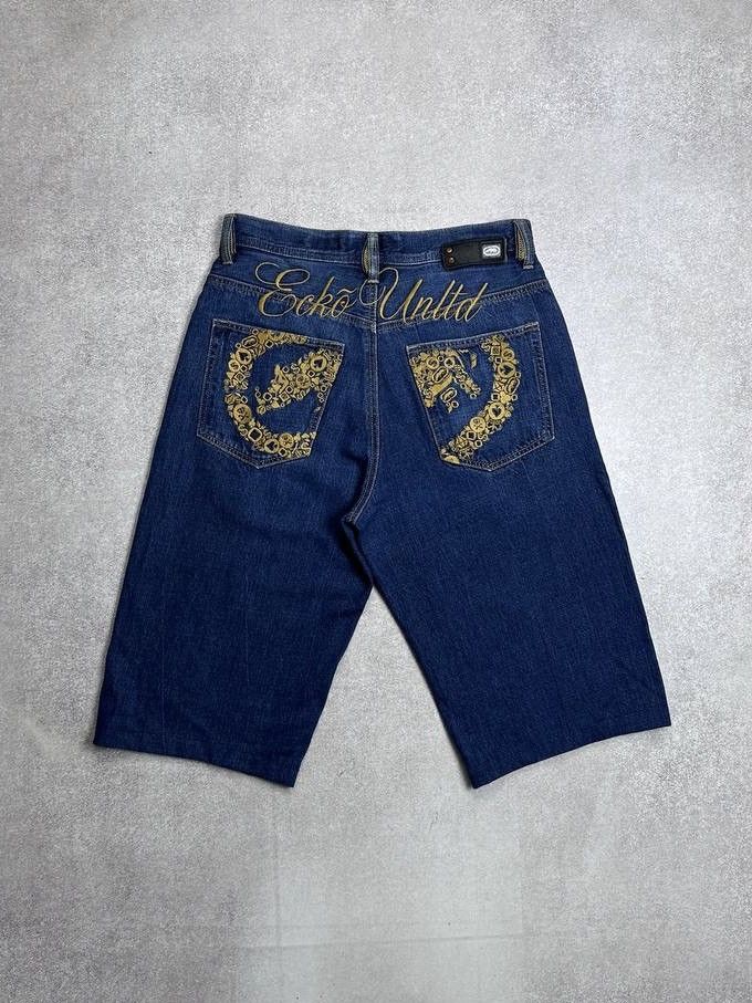 Ecko Unltd. Vintage Ecko Unltd Embroidery Baggy Flared Y2K Shorts 32 Size US 32 / EU 48 - 1 Thumbnail