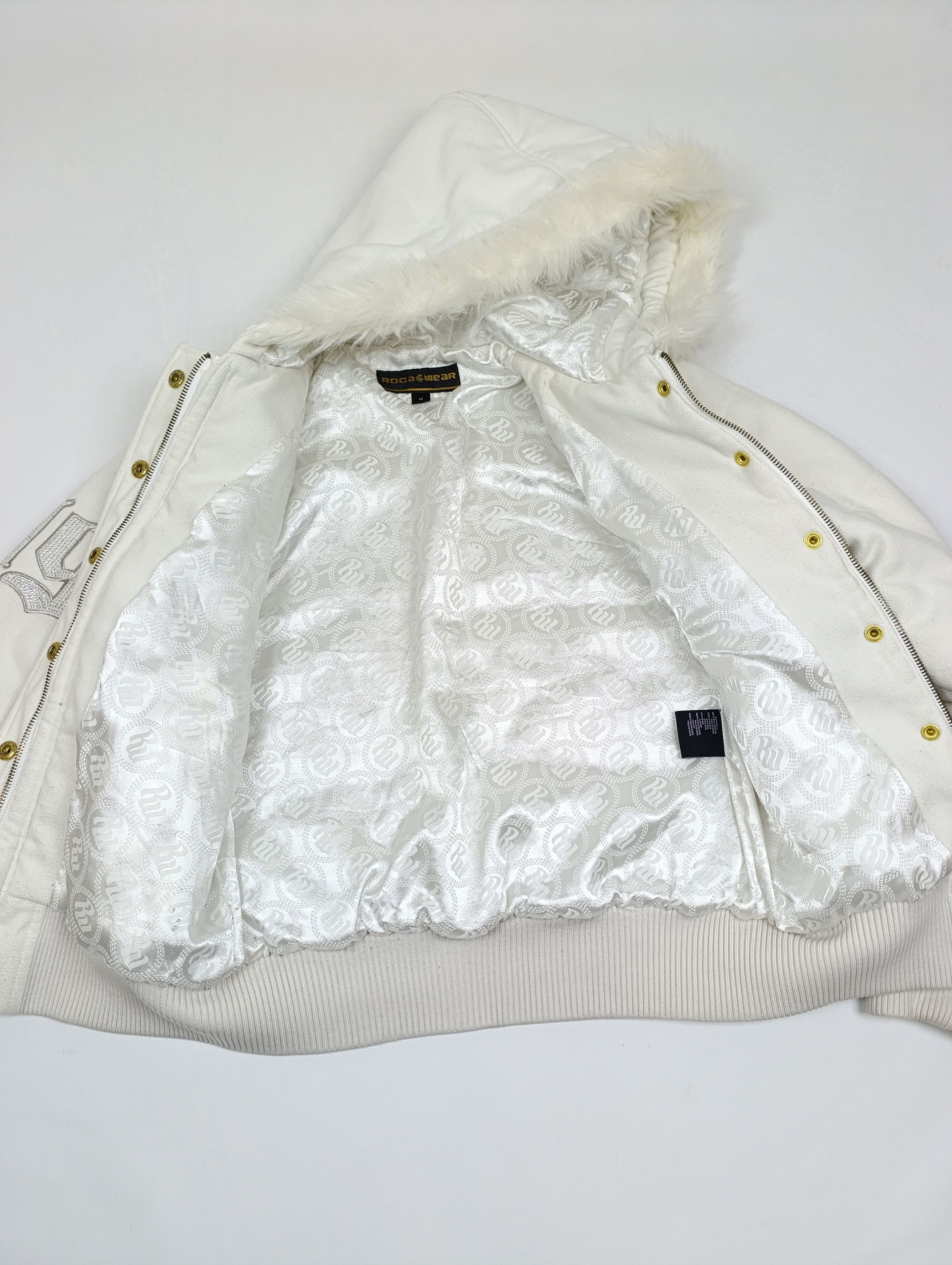 Rocawear ROCAWEAR Y2K VINTAGE WOMENS BOMBER JACKET FAUX FUR Size M / US 6-8 / IT 42-44 - 17 Thumbnail