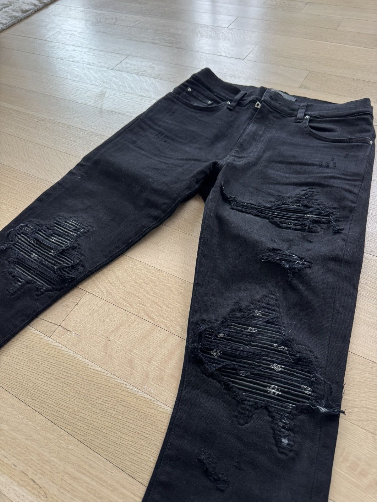 Amiri MX1 Bandana biker jeans Size US 32 / EU 48 - 2 Thumbnail