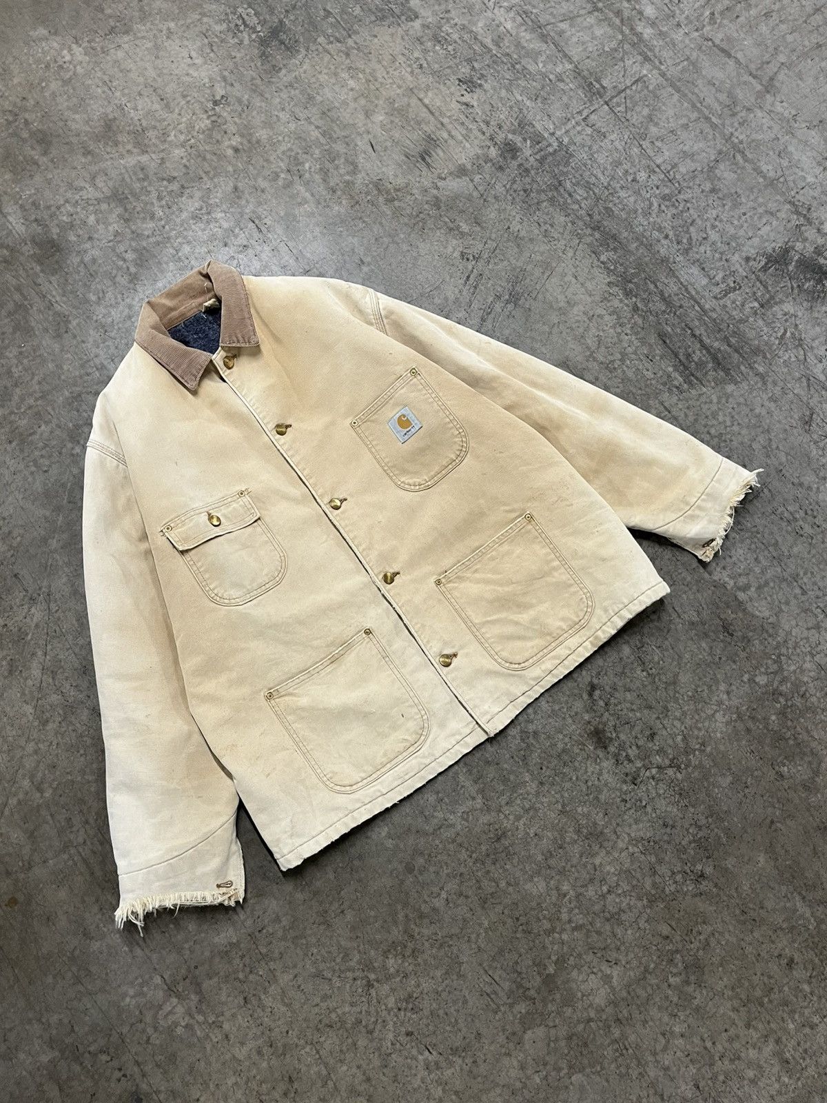 Carhartt × Vintage Carhartt chore jacket vintage blanket lined sun faded rare Size US XL / EU 56 / 4 - 4 Thumbnail