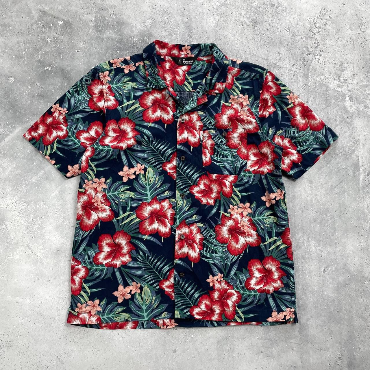 Penfield Penfield Hawaiian Short Sleeve Shirt Green/ Red Size M Size US M / EU 48-50 / 2 - 1 Thumbnail