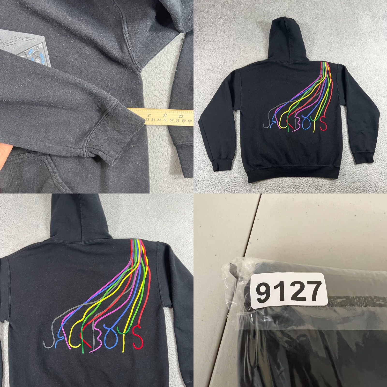 Travis Scott Travis Scott Cactus Jack JACKBOYS Cord Cutters Hoodie Black Mens S Size Hooded Pullover Crew Neck Long Sleeve Size US S / EU 44-46 / 1 - 8 Thumbnail