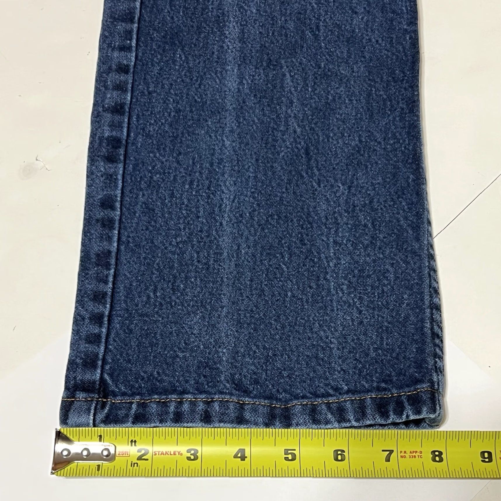 Wrangler VINTAGE Wrangler Silver Edition Jeans Cowboy Western Rodeo Denim 32x29 34x30 Solid Dark Blue Cotton Zip Button Logo Mens Regular Size US 32 / EU 48 - 7 Thumbnail