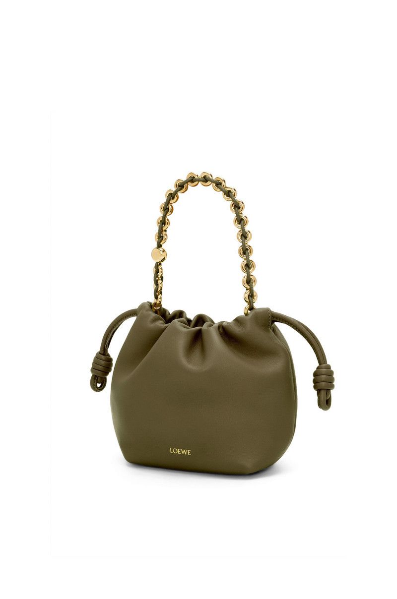 Loewe o1in1g0526 Size: OS/ Mini Flamenco Purse Bag in Khaki Green Size ONE SIZE - 2 Thumbnail