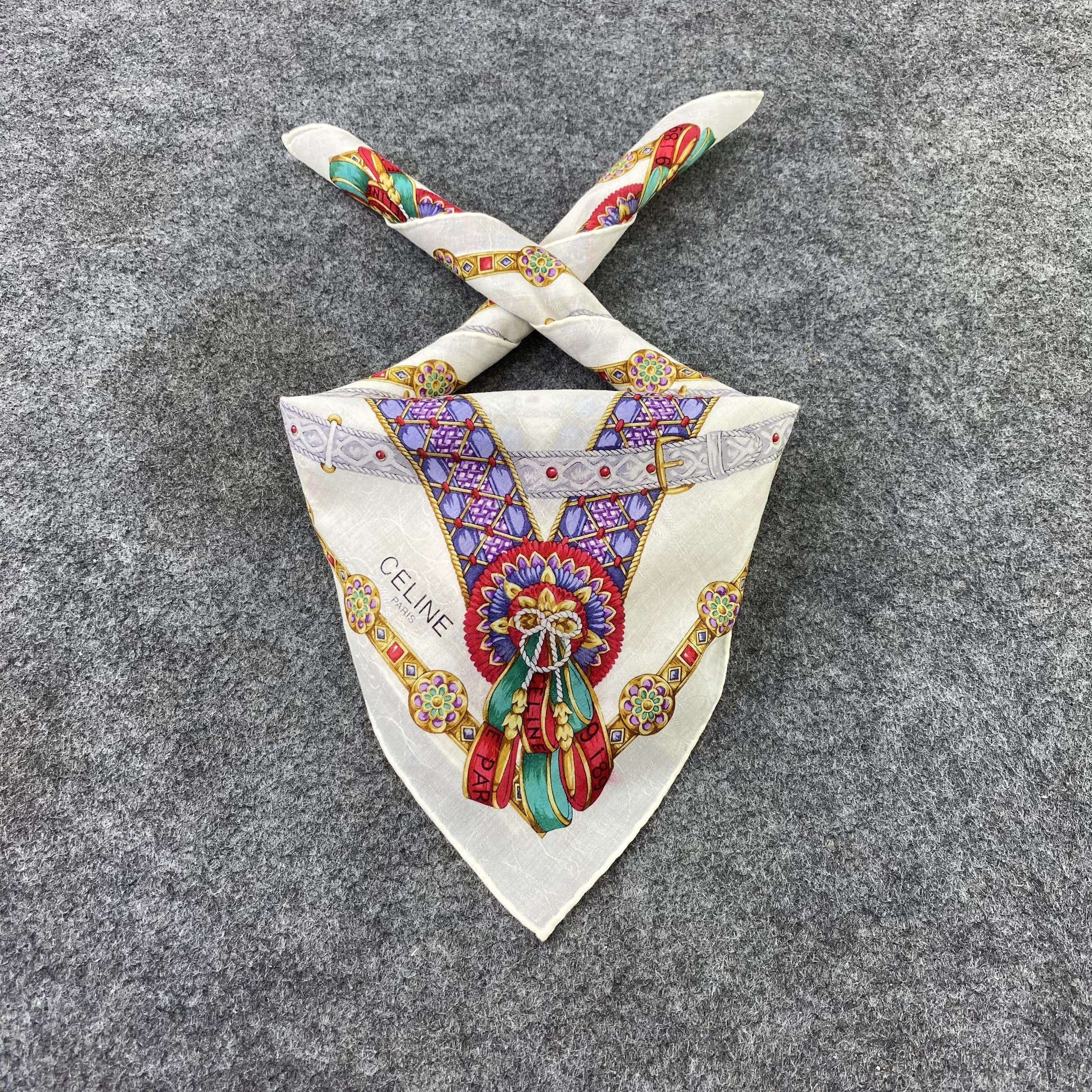 Celine Celine Handkerchief / Bandana / Neckerchief / Headscarf-B975 Size ONE SIZE - 2 Thumbnail