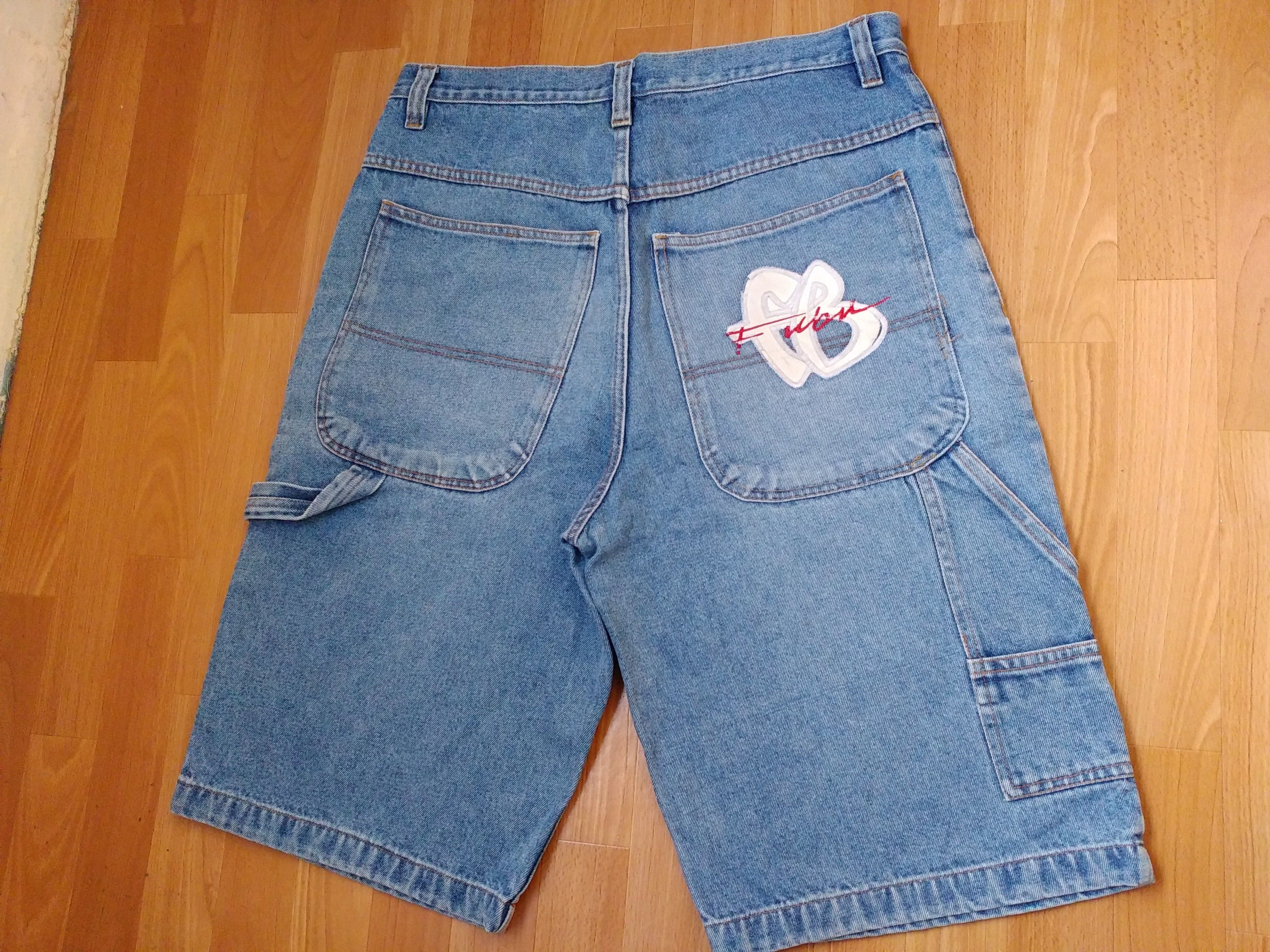 Fubu FUBU jeans shorts, old school vintage baggy, hip hop size 36 Size US 36 / EU 52 - 2 Thumbnail