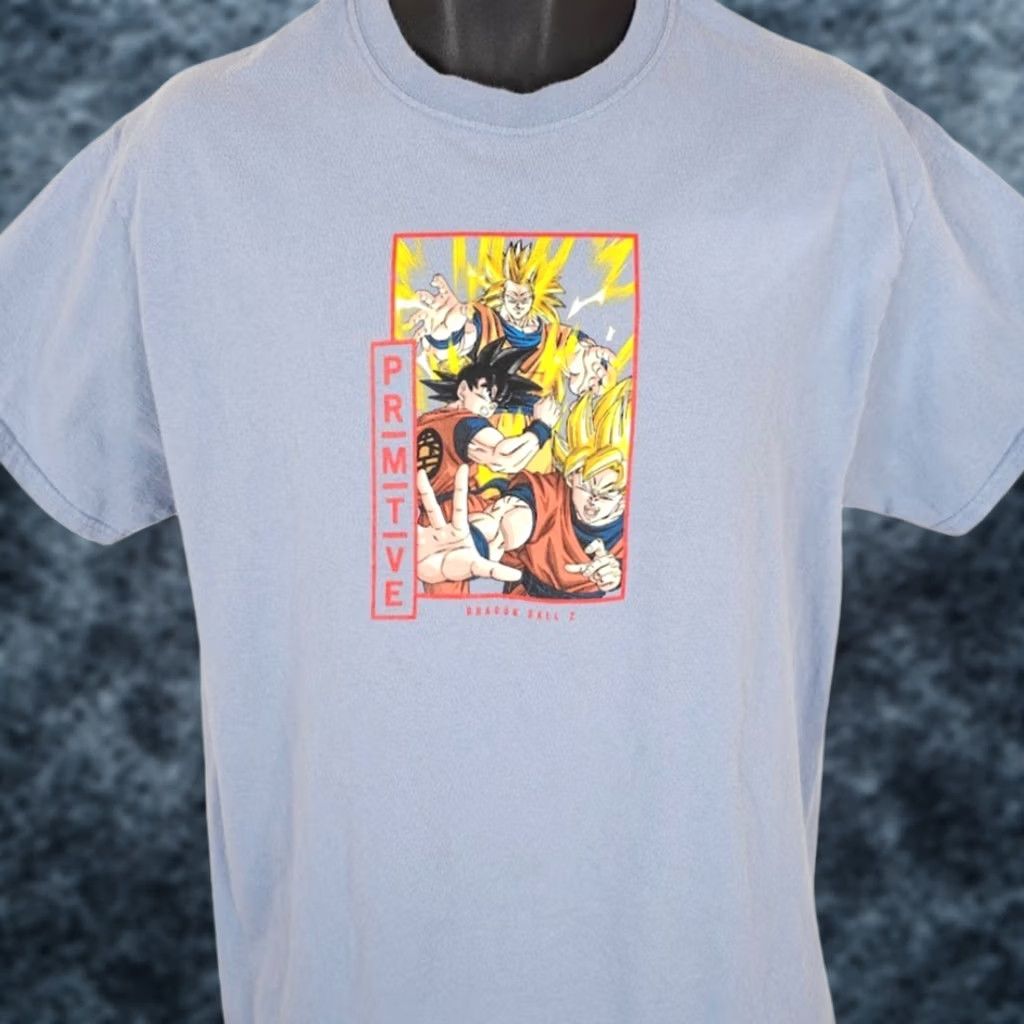 Vintage VTG 90s Dragon Ball Z T-SHIRT Tultex Goku Japan Sz L | Grailed