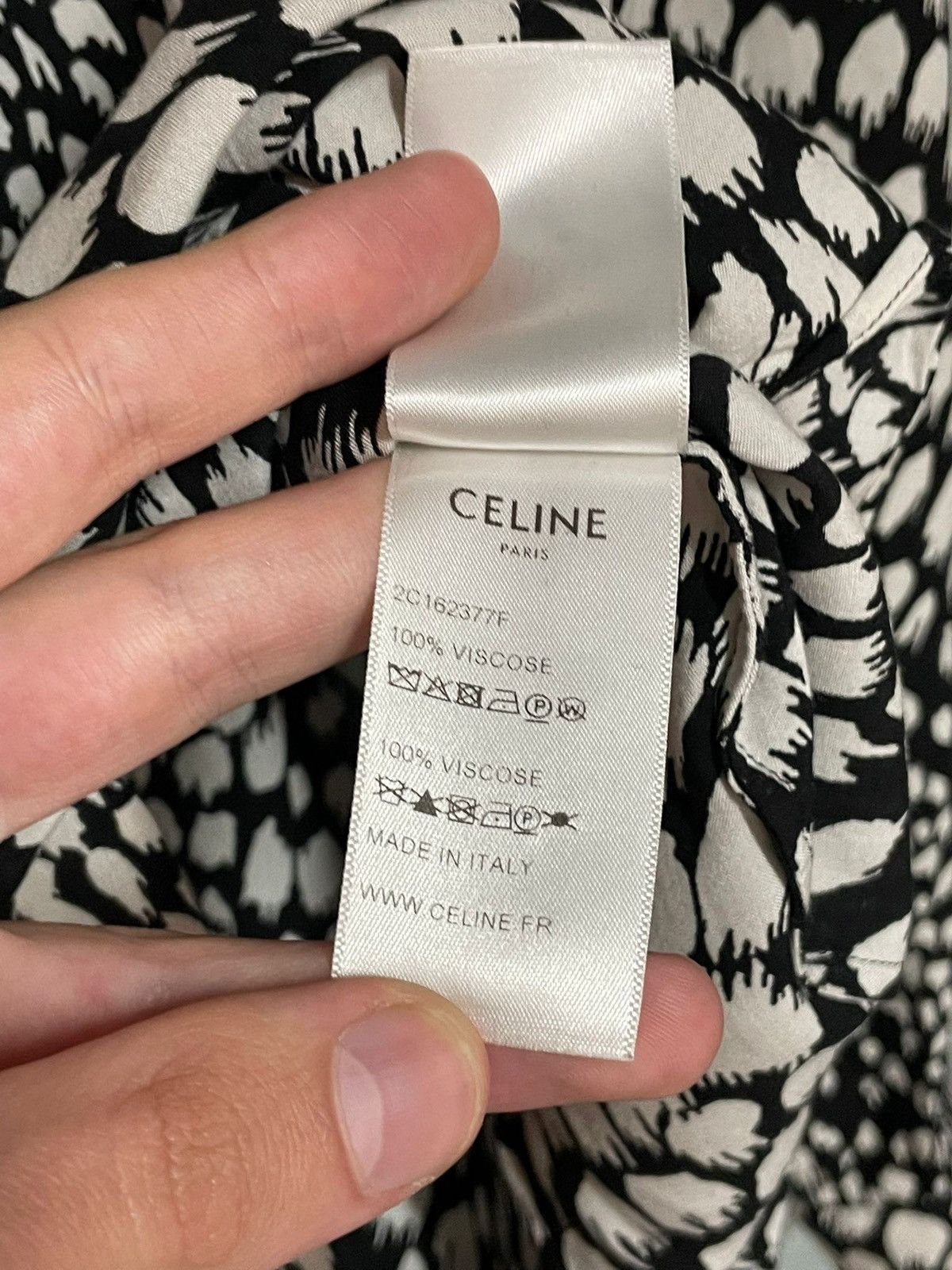 Celine Celine Shirt Abstract Feather Print Buttons Up size 42 Size M / US 6-8 / IT 42-44 - 10 Thumbnail