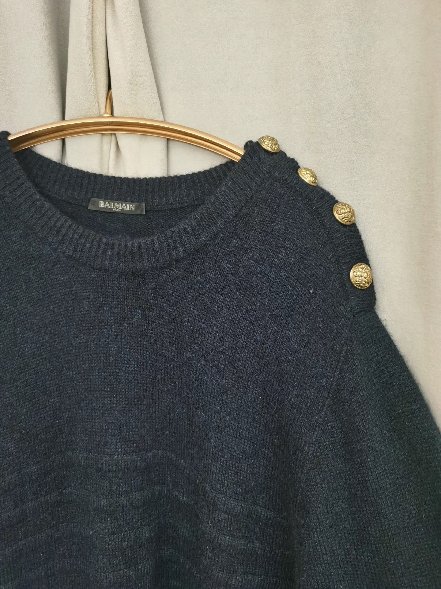 Balmain Balmain Classic Blue Cashmere Sweater L Size L / US 10 / IT 46 - 3 Thumbnail