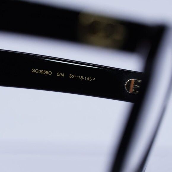 Gucci Gucci GG0958O 004 Eyeglasses Black 52mm Square Frame Size ONE SIZE - 7 Thumbnail