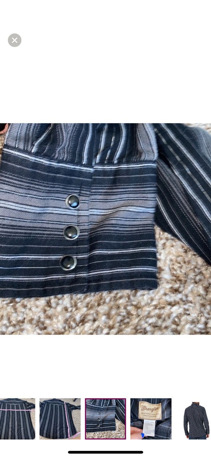 Wrangler Wrangler striped western snap up shirt Size US L / EU 52-54 / 3 - 5 Thumbnail
