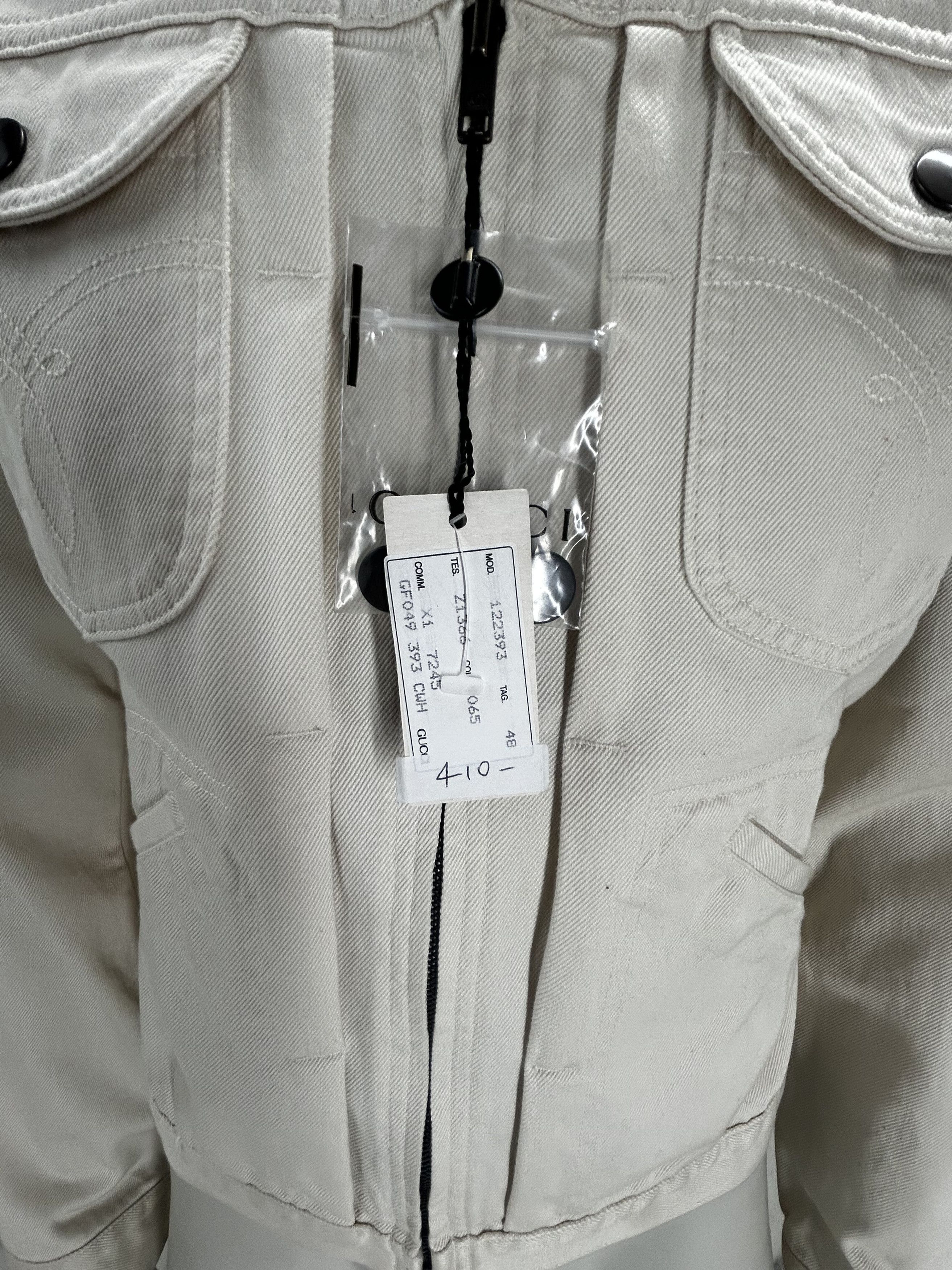 Gucci Gucci Zip Through Denim Jacket With Elastic Darts At Waist Size US L / EU 52-54 / 3 - 6 Thumbnail