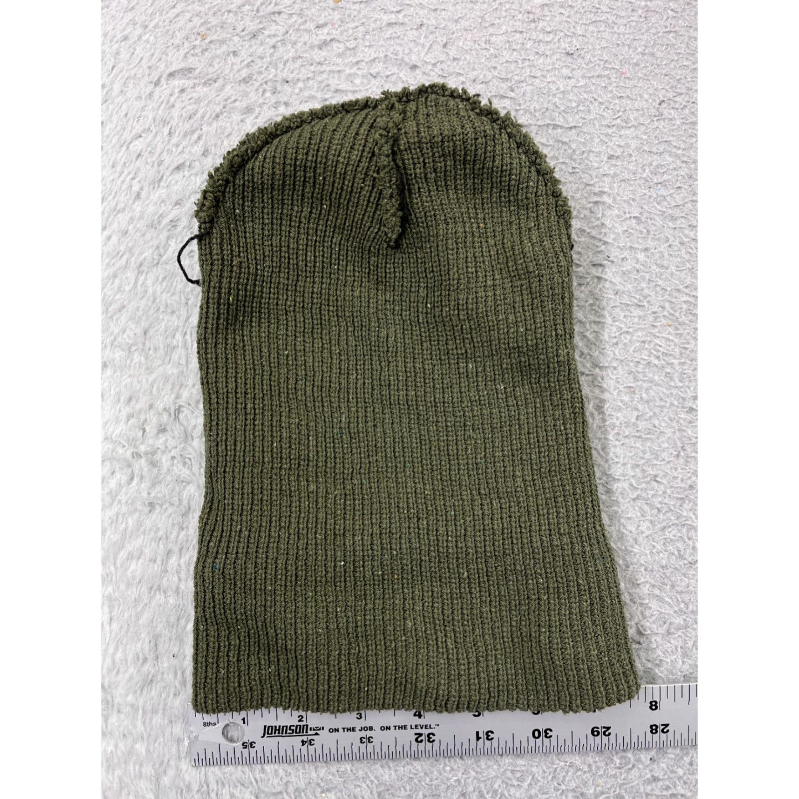 Vintage Beanie Hat Men Adult One Size Green Knit Cotton Polyester Blend Winter Snowboard Clothing Snowboard Ski Accessories Size ONE SIZE - 3 Thumbnail