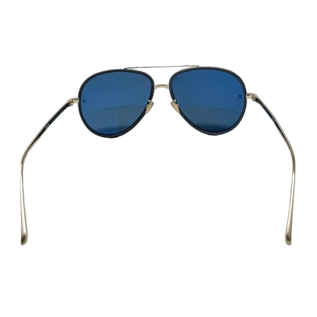 Linda Farrow Linda Farrow Aviator Sunglasses Blue Gold w/ case LFL 539/5 Size ONE SIZE - 7 Thumbnail