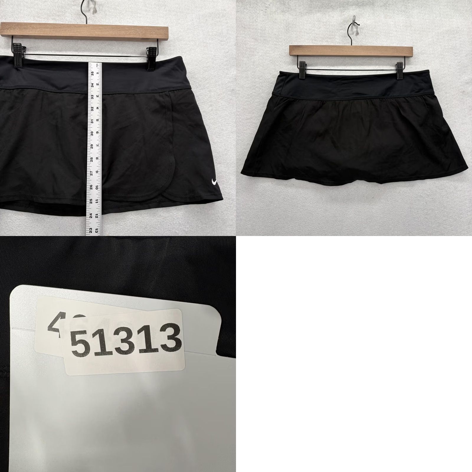 Nike Nike Swim Skirt Bottom Womens Large Black Built-In Brief Lined Stretch Outdoors Size 36" / US 14 / IT 50 - 8 Thumbnail