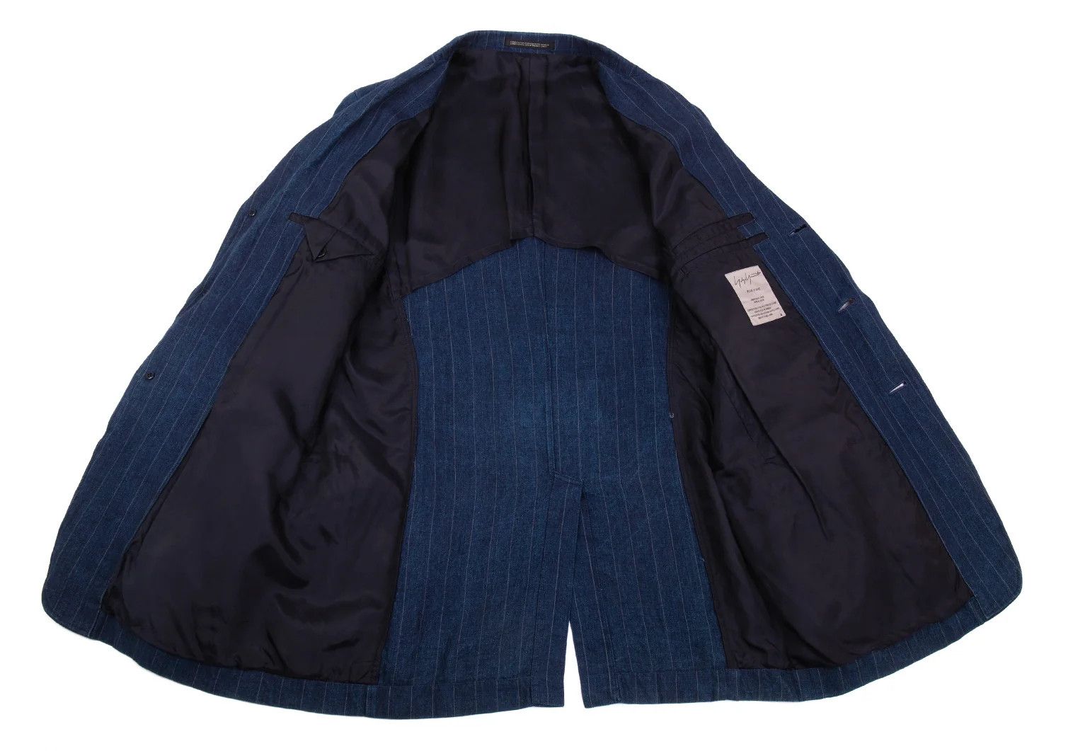 Yohji Yamamoto Yohji Yamamoto Indigo Dyed Linen Stripe Jacket Size US M / EU 48-50 / 2 - 15 Thumbnail