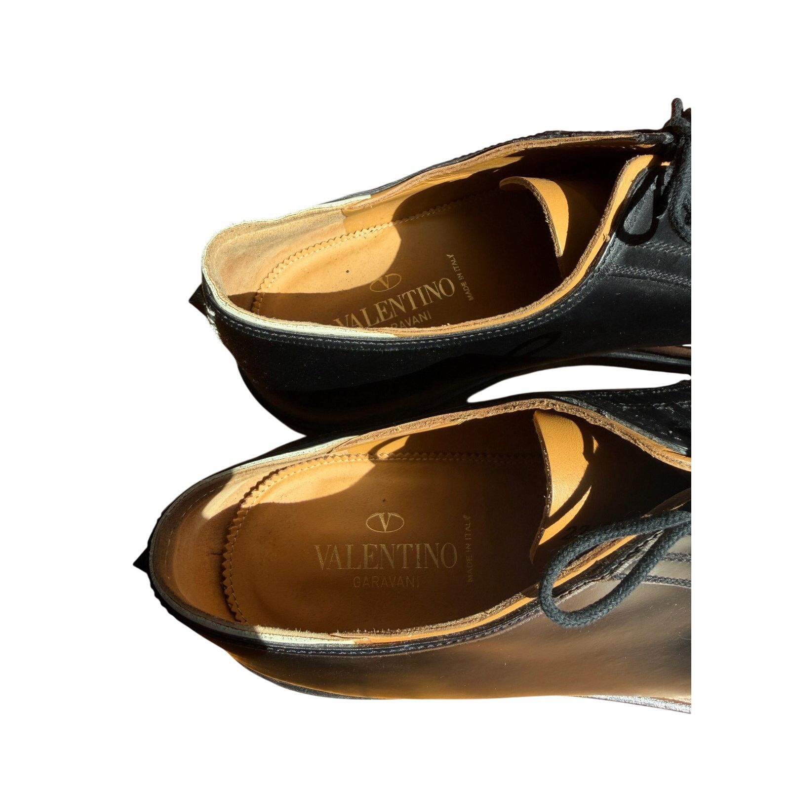 Valentino Valentino Garavani Black Leather B0990MY Derby Shoes Size US 10.5 / EU 43-44 - 5 Thumbnail