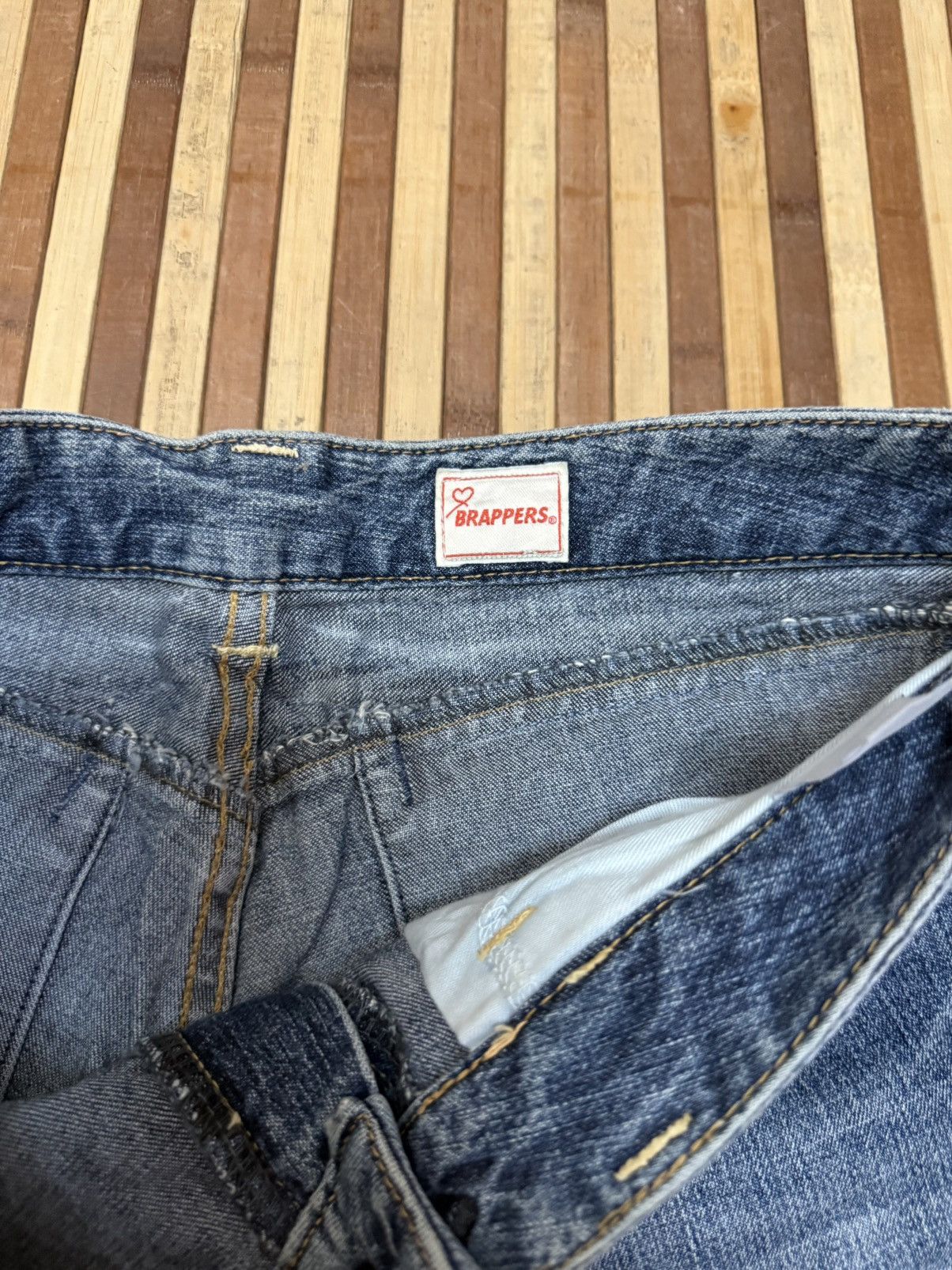 Japanese Brand Vintage Brappers Denim Cargo Pants Big Pockets Streetwear Size US 30 / EU 46 - 4 Thumbnail