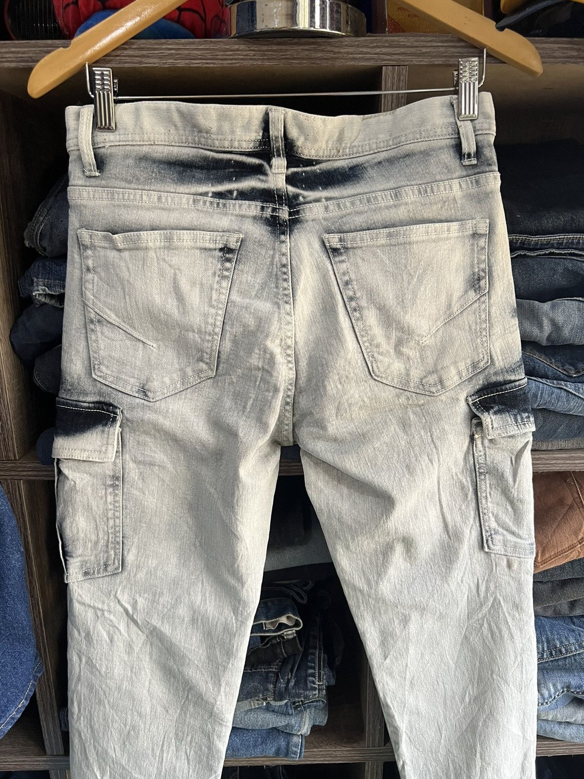 Japanese Brand 🔥Growth by Grail Bleach Denim Cargo Pant Size US 31 - 13 Thumbnail
