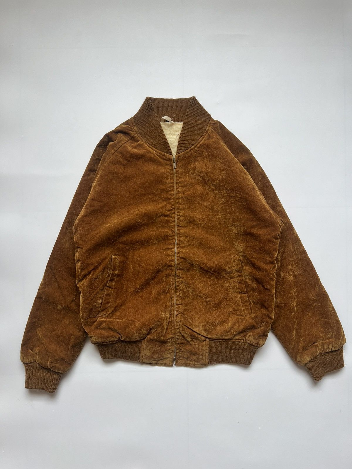 Japanese Brand Japanese Velvet Suede Bomber Jacket Size US M / EU 48-50 / 2 - 1 Thumbnail