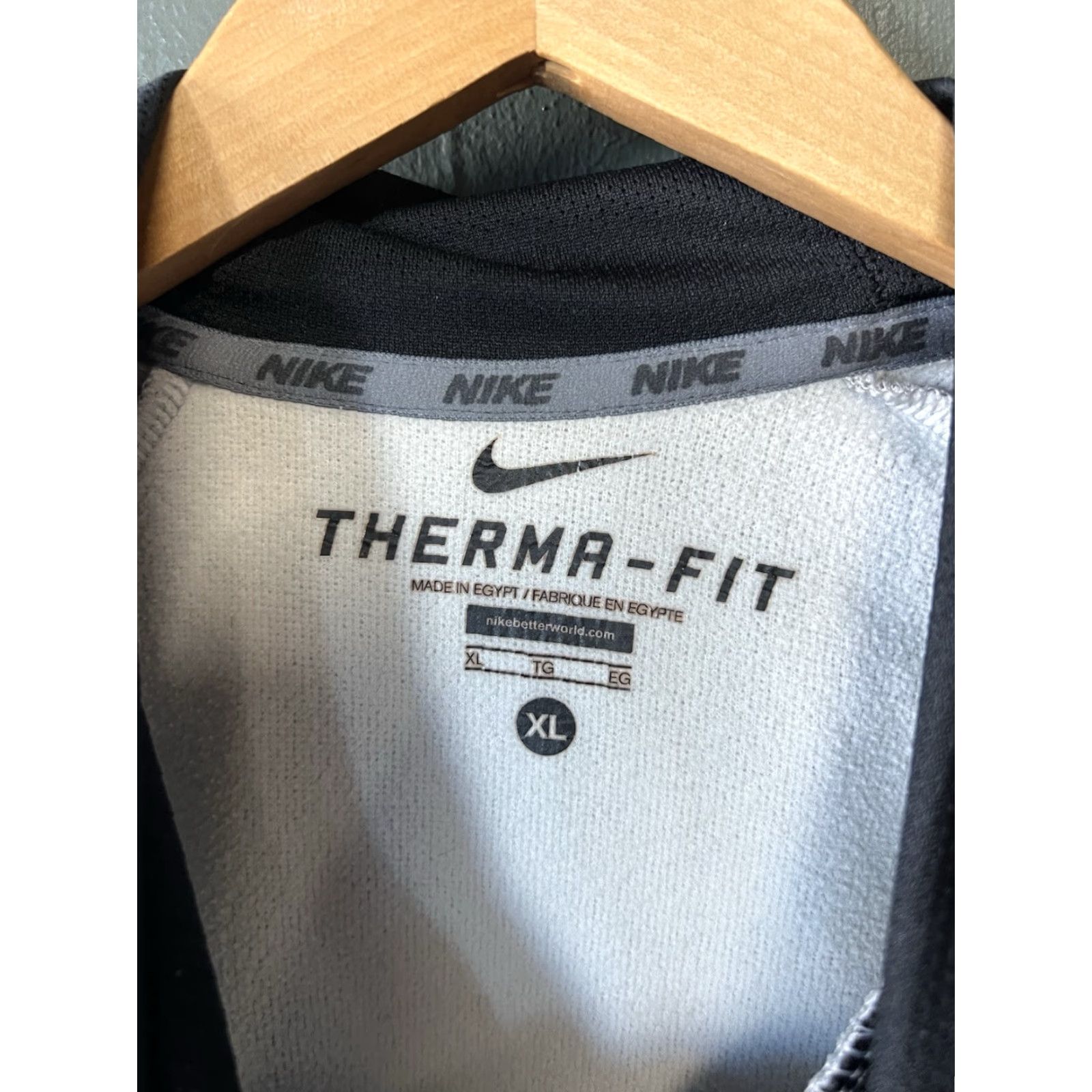 Nike Nike Mens Gray Therma Fit Pullover Hooded Sweatshirt XL Size Regular Size US XL / EU 56 / 4 - 3 Thumbnail
